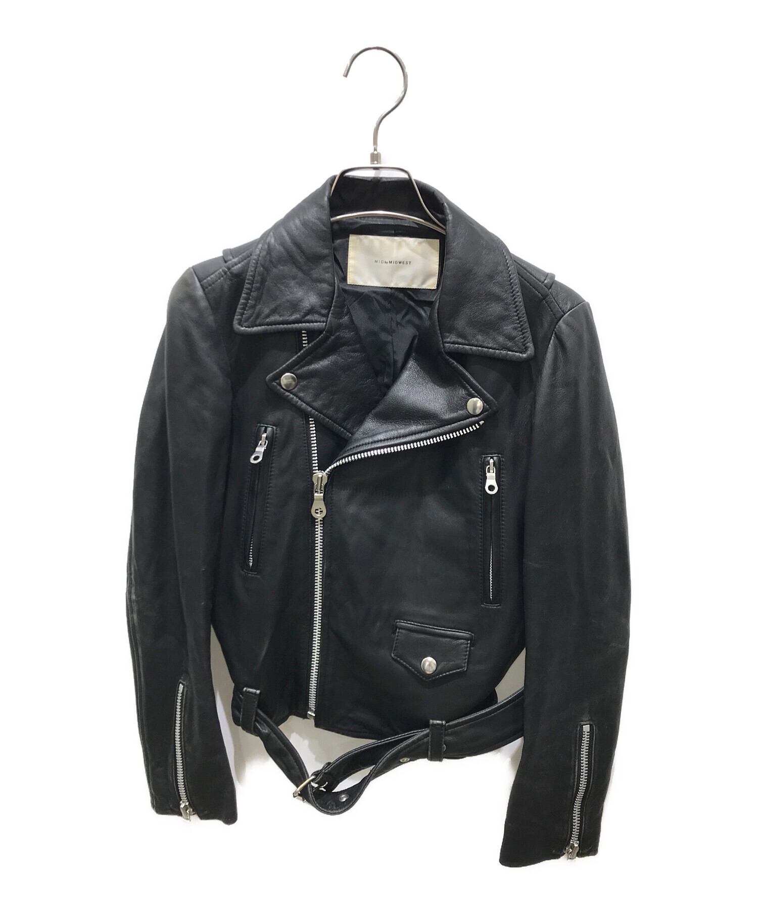 MID WESTERN ブラックレザージャケット サイズ36 USA製 MID WESTERN ブラックレザージャケット サイズ36 USA製 【公式通販】
