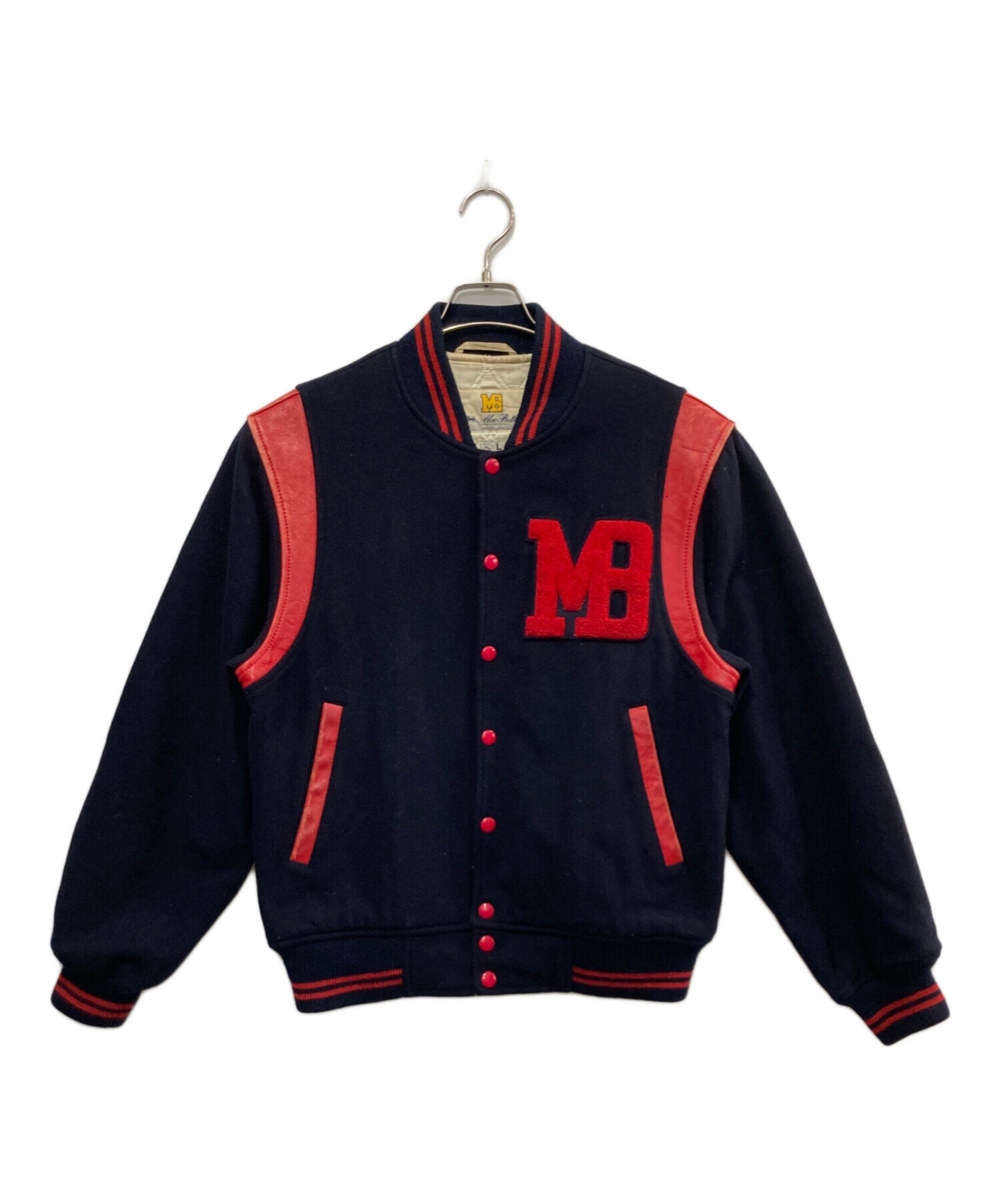 Mac Beth スタジャン ジャケット M ネイビー/レッド 中古・古着通販】MACBETH (マクベス) スタジャン/80's ネイビー サイズ