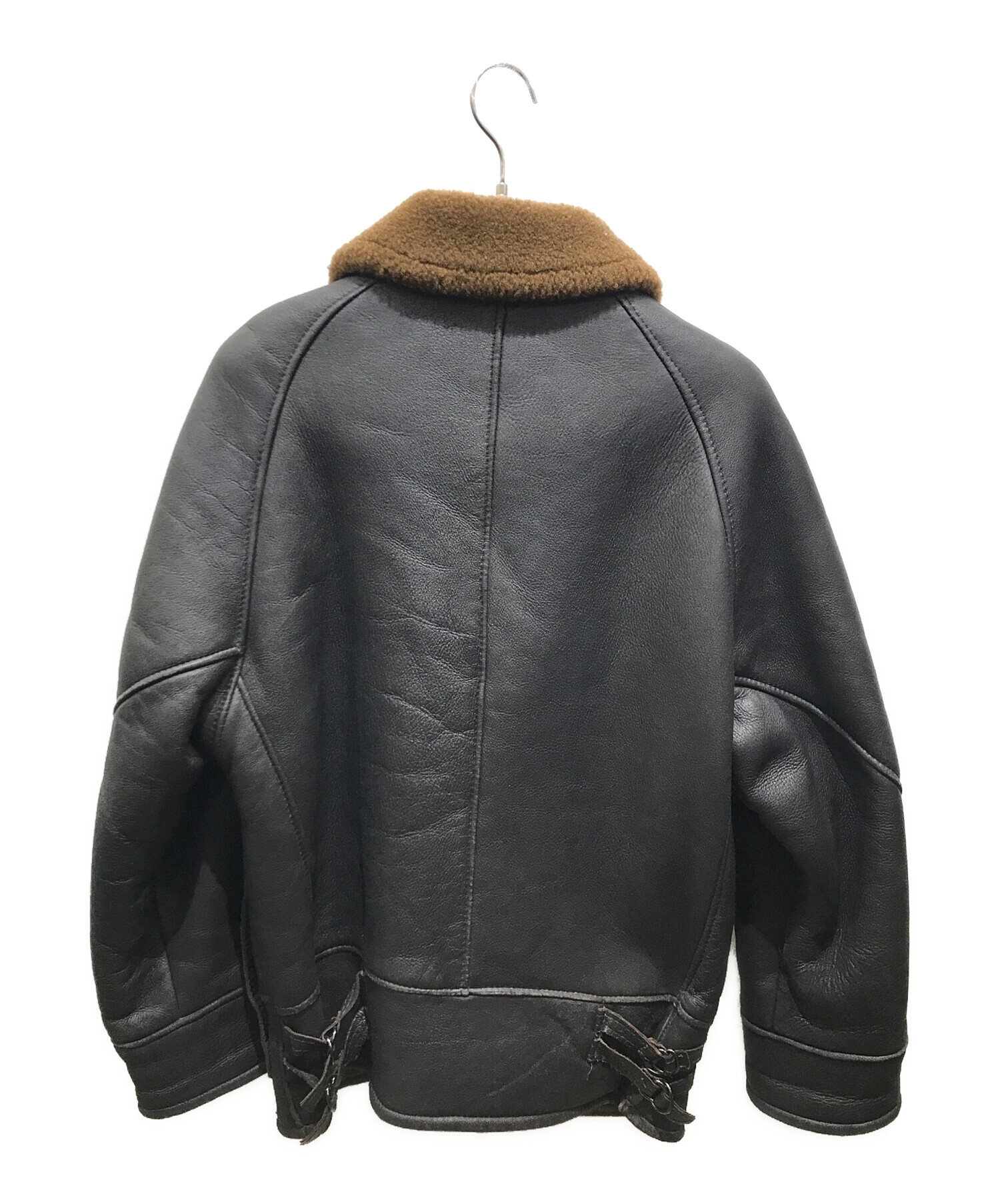 中古・古着通販】Schott (ショット) レザーカーコート ブラック サイズ 