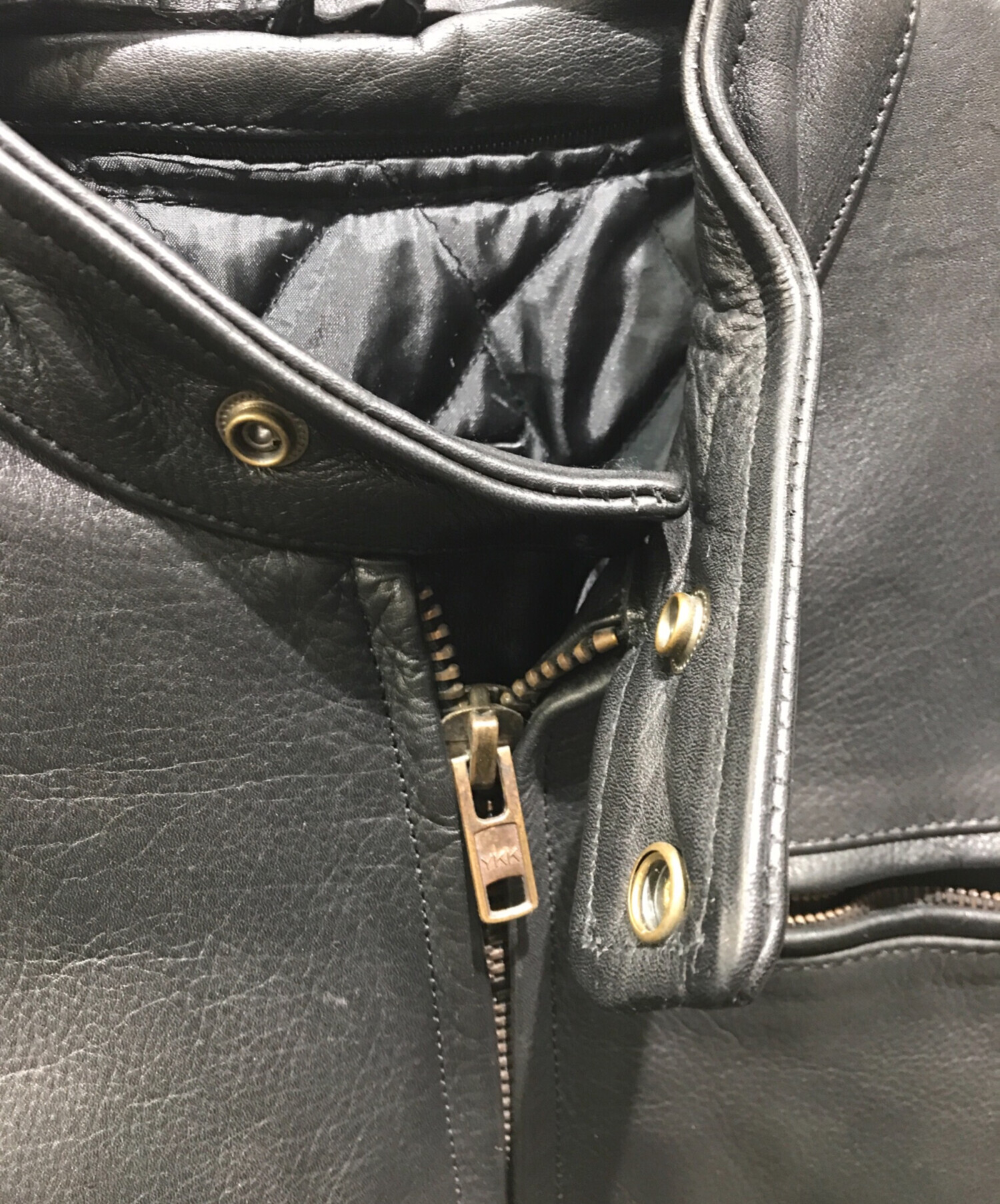 中古・古着通販】IK LEATHER (不明) ライナー付シングルライダース