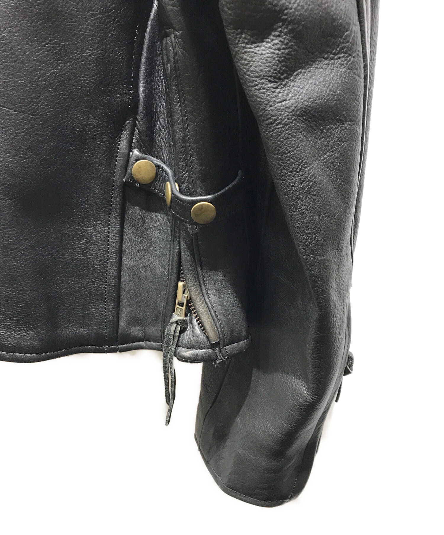 中古・古着通販】IK LEATHER (不明) ライナー付シングルライダース