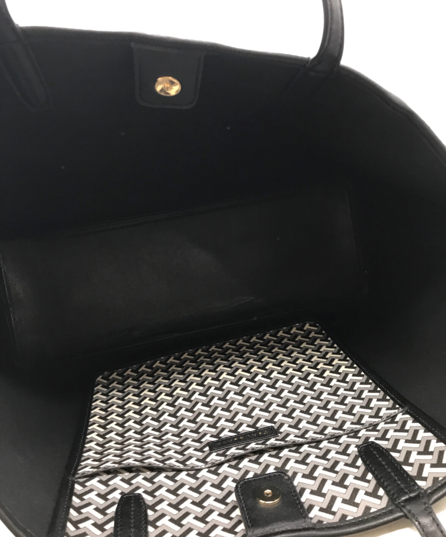 中古・古着通販】TORY BURCH (トリーバーチ) GEOロゴトートバッグ 