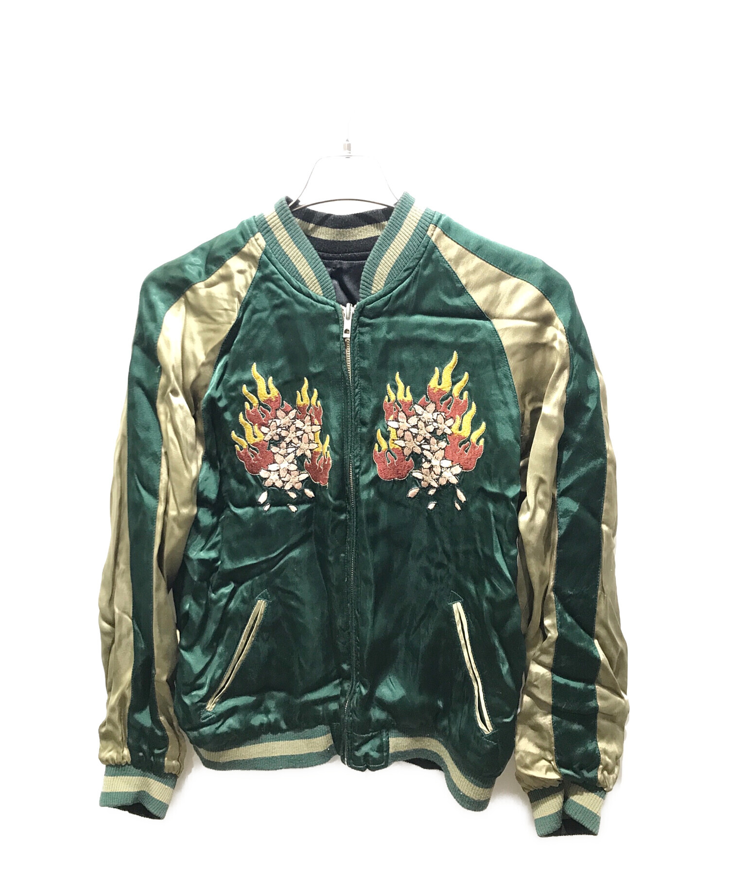 中古・古着通販】satori (サトリ) スカジャン グリーン サイズ:M 
