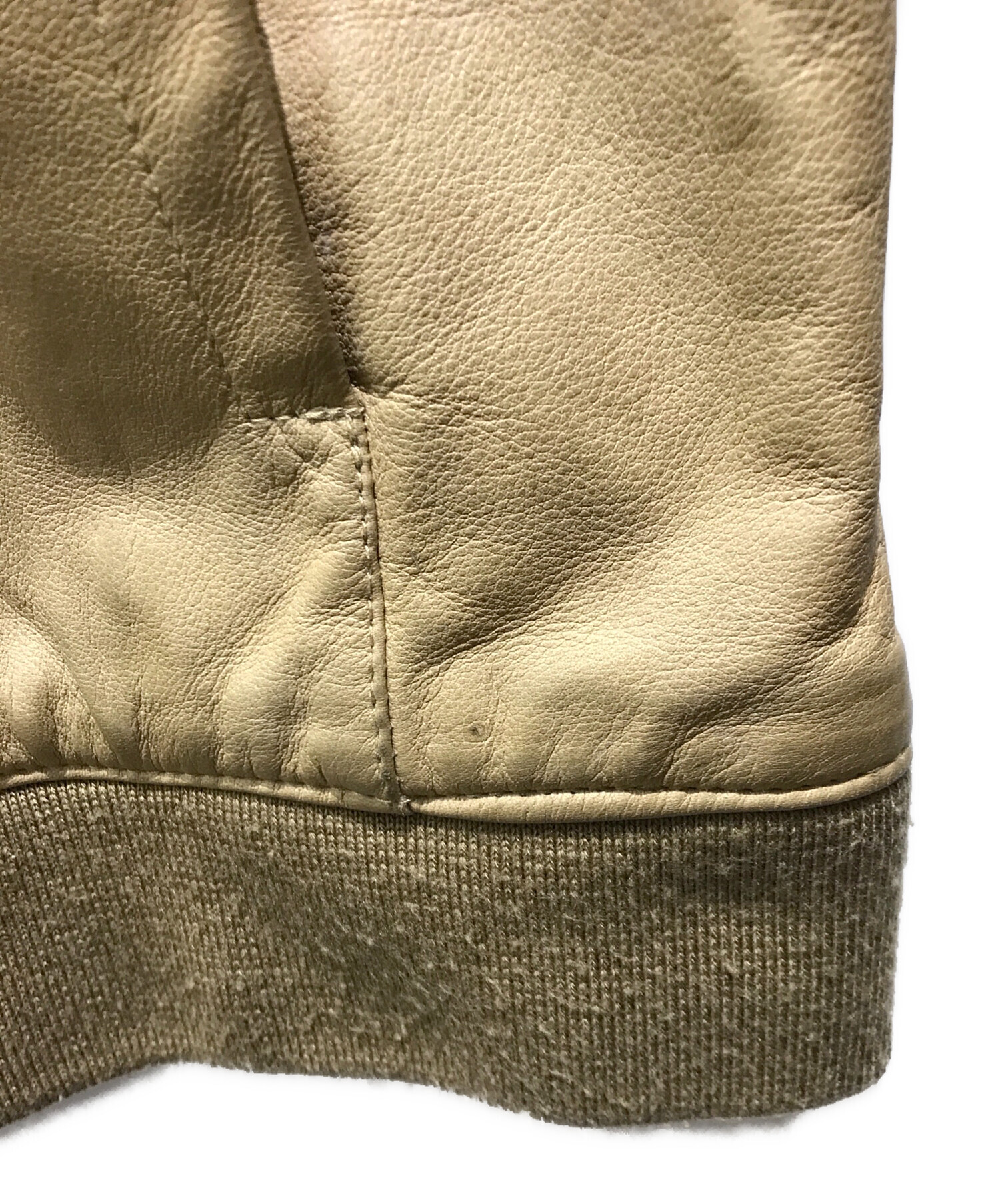 Shamaシャマ　シングルレザージャケット　ヌバック　　ベージュ　サイズ42 Shamaシャマ シングルレザージャケット ヌバック ベージュ