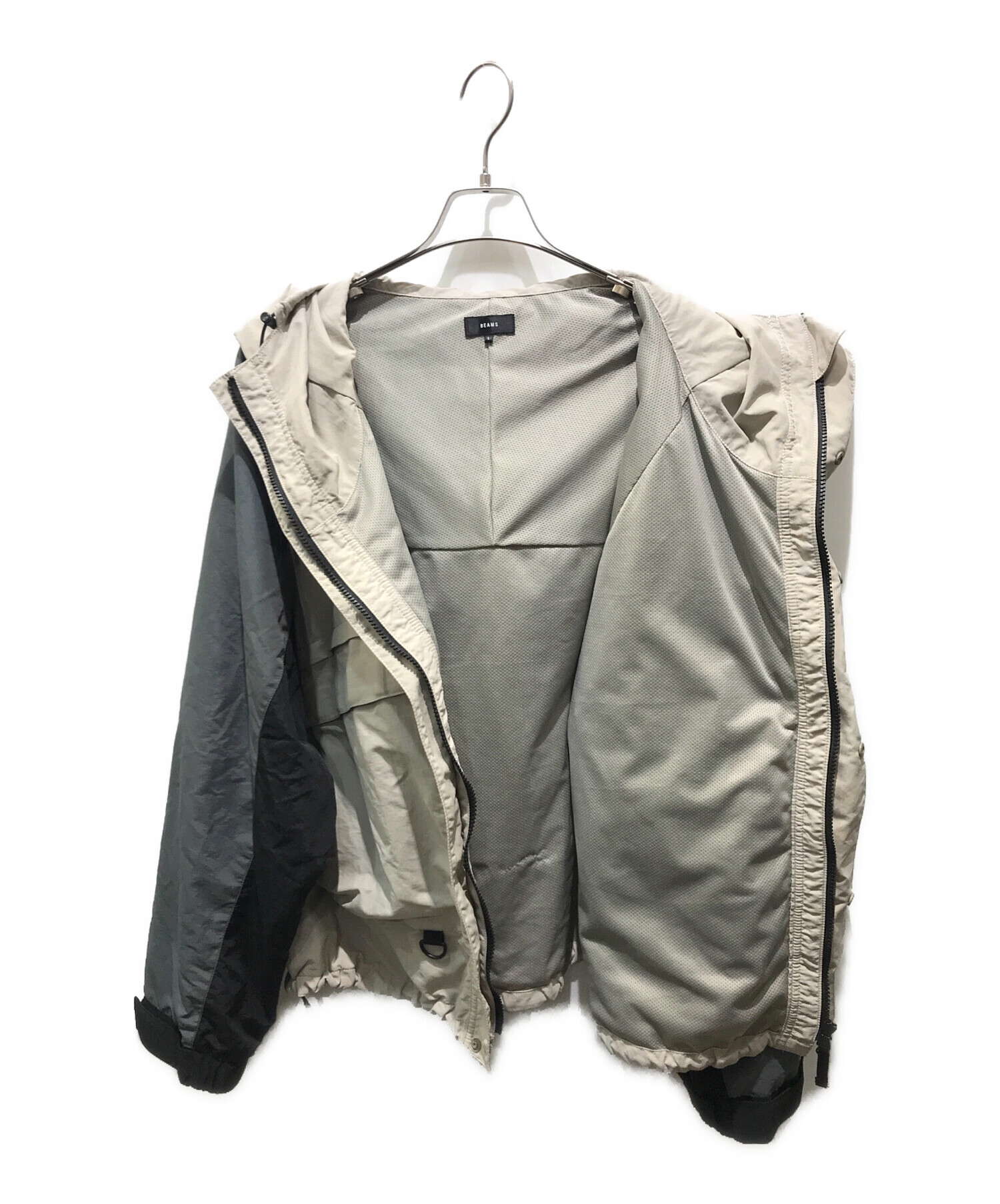 中古・古着通販】BEAMS (ビームス) 3トーン ナイロン フーディ