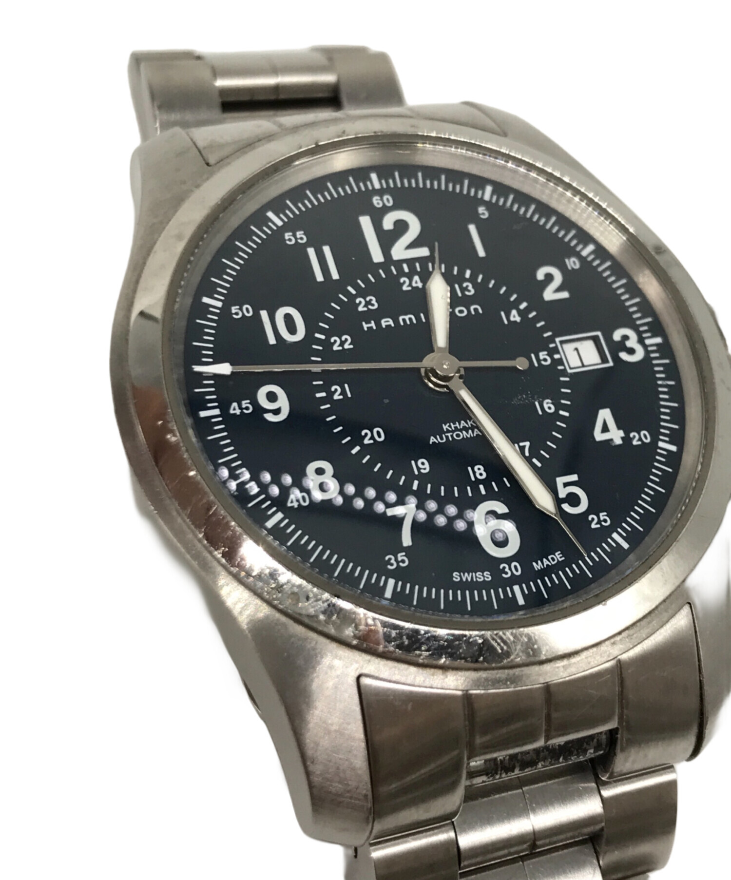 〖稼働品〗文字盤 希少カラー ネイビー ハミルトン H706050 自動巻き 中古・古着通販】HAMILTON (ハミルトン) 腕時計 H706050 ネイビー