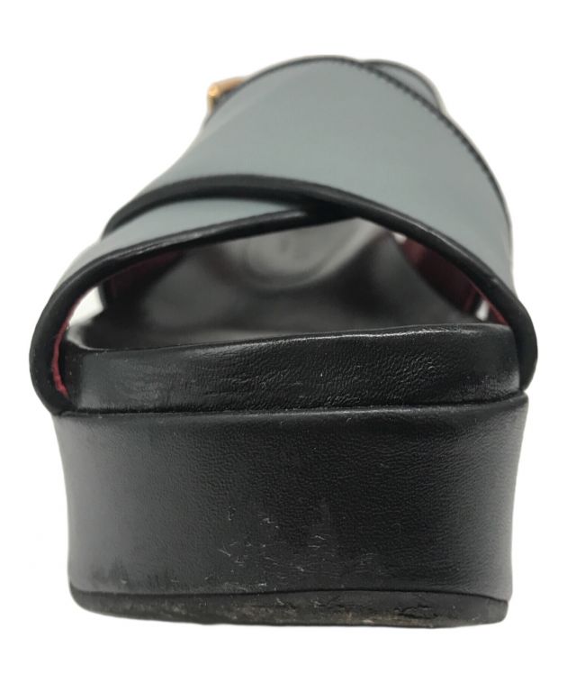 中古・古着通販】MARNI (マルニ) 厚底サンダル グリーン サイズ:36
