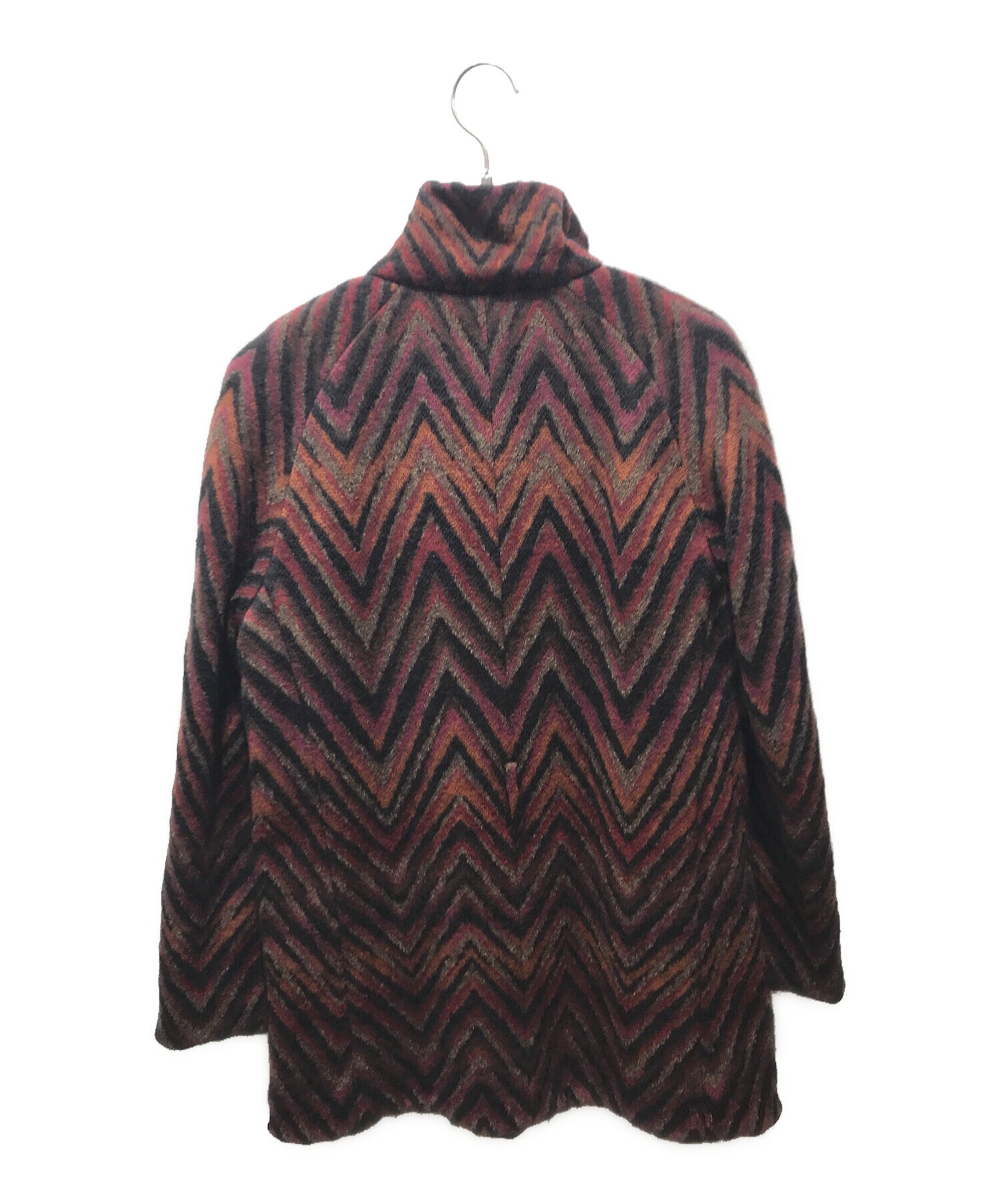 MISSONI イタリア製 40 モヘヤニットキルティングリバーシブルコート 