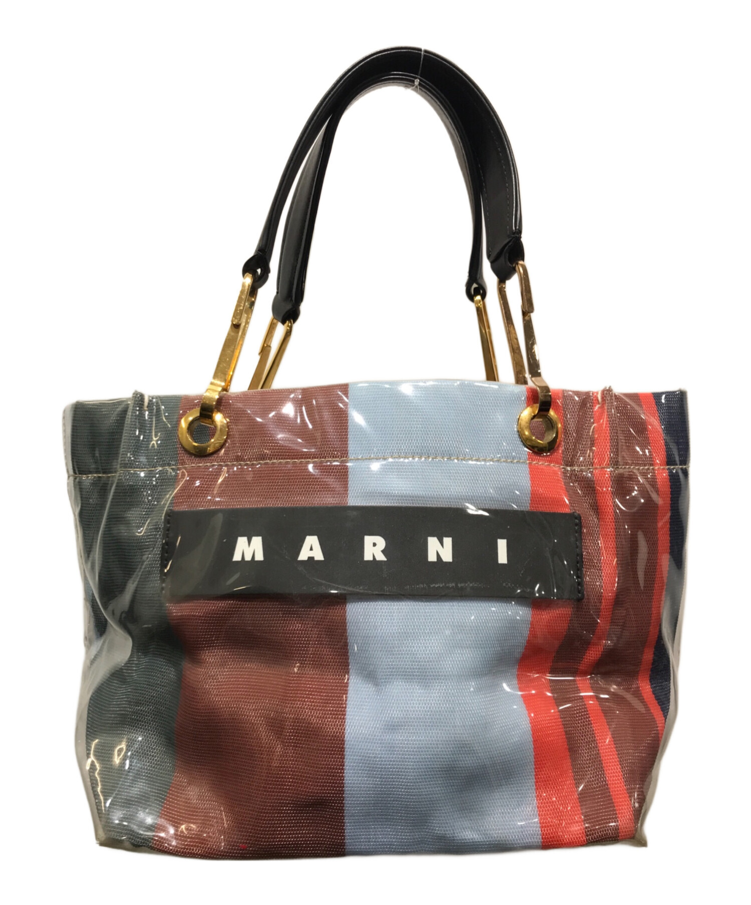 MARNI / ハンドバッグ/ポリエステル/BEG/総柄/BMMP0013Q1/GLOSSY GRIP 中古・古着通販】MARNI (マルニ) トートバッグ BMMP0013Q0 GLOSSY GRIP