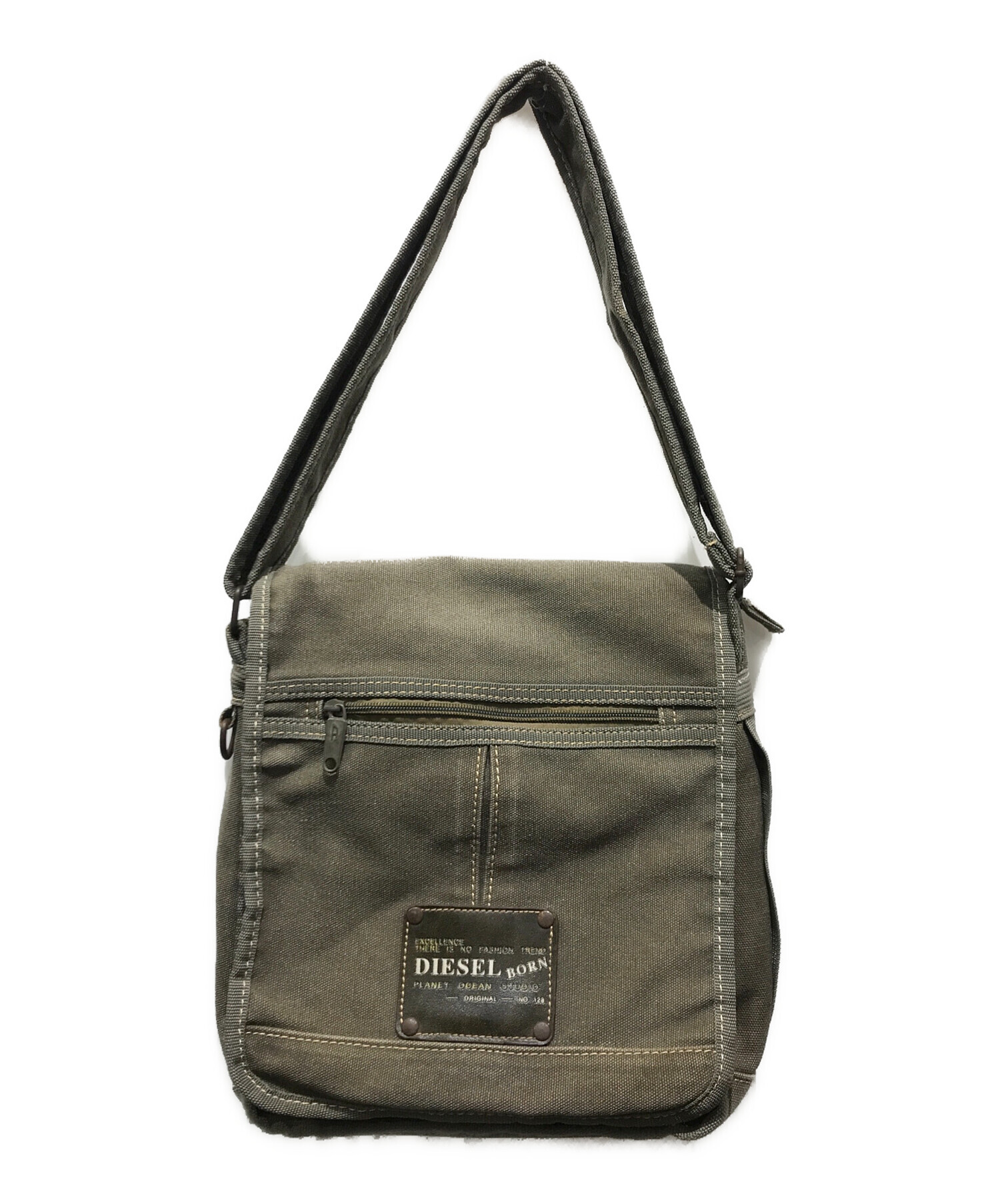 中古・古着通販】DIESEL (ディーゼル) メッセンジャーバッグ カーキ 
