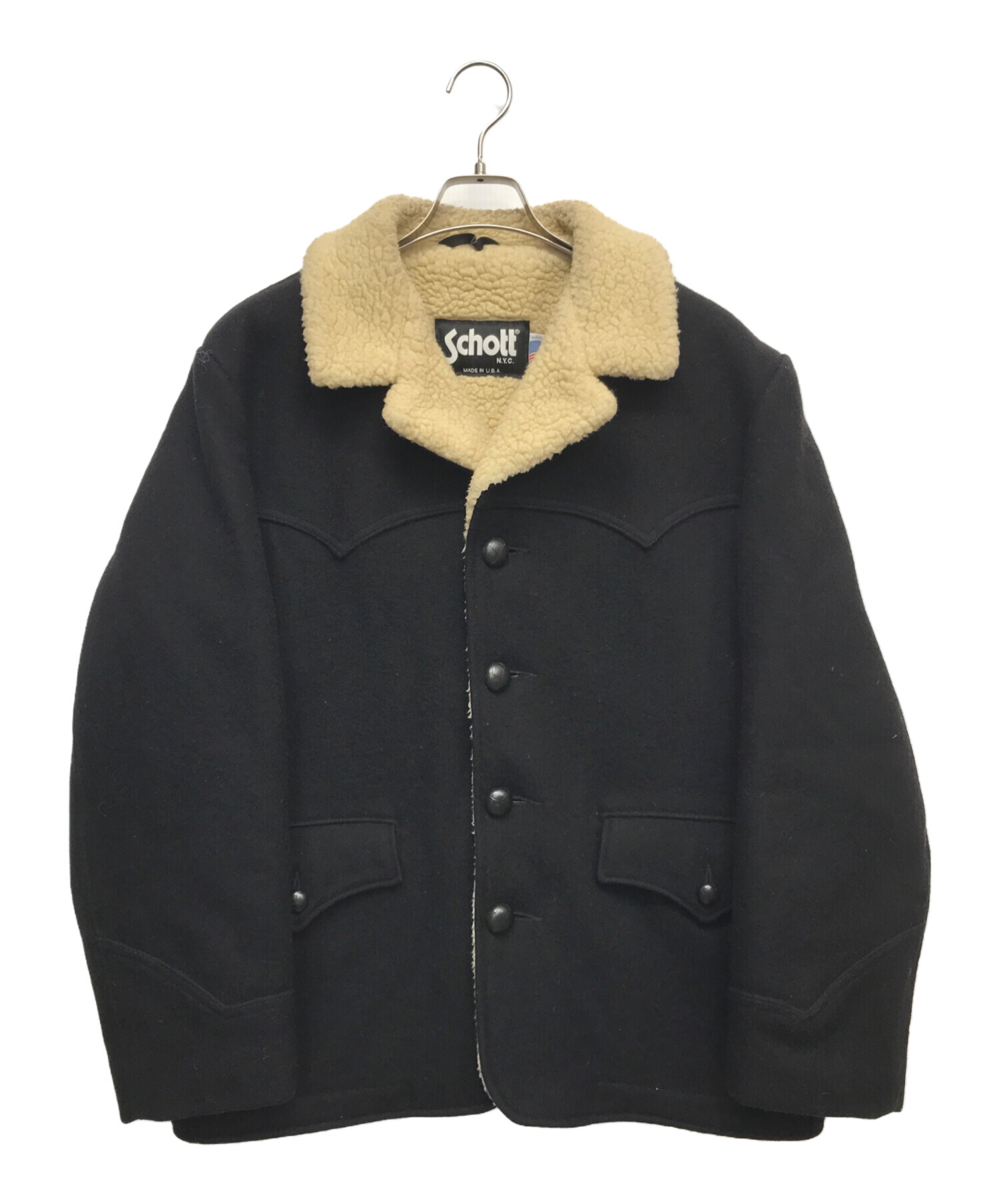 中古・古着通販】Schott (ショット) メルトンランチコート ネイビー