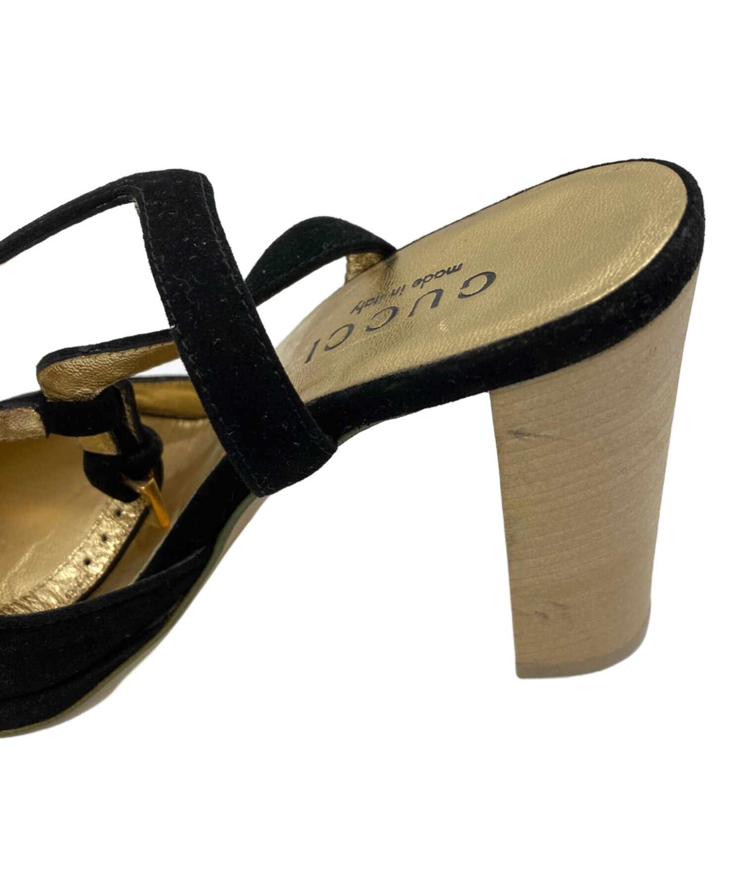 中古・古着通販】GUCCI (グッチ) オープントゥスエードサンダル 106