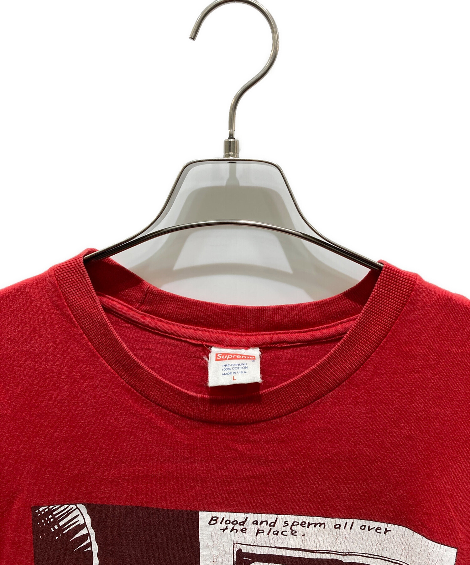 Supreme Tシャツ Lサイズ 100%コットン Supreme 赤 Tシャツ Lサイズ 100%コットン