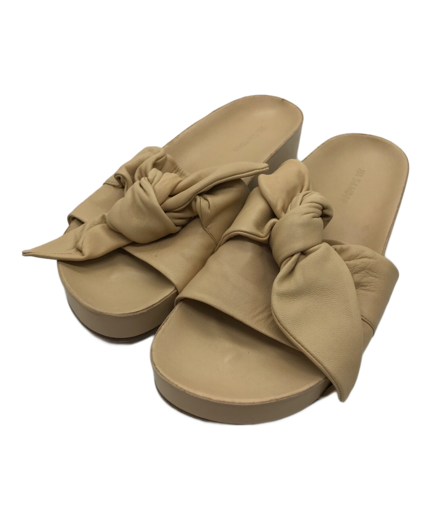 中古・古着通販】JIL SANDER (ジルサンダー) レザーリボンサンダル