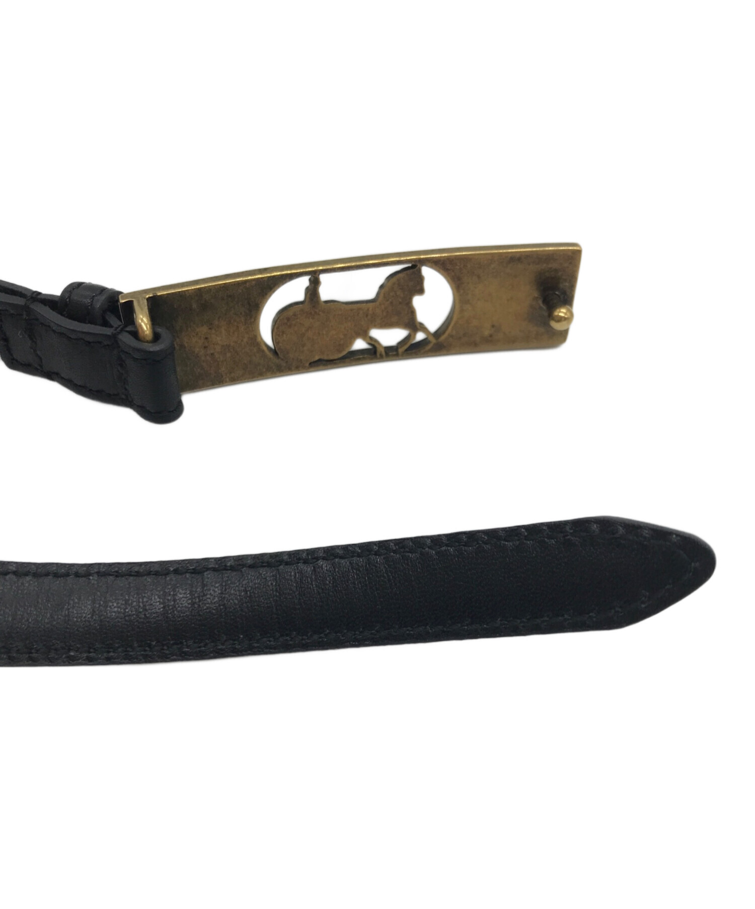 中古・古着通販】CELINE (セリーヌ) 馬車金具ベルト ブラック