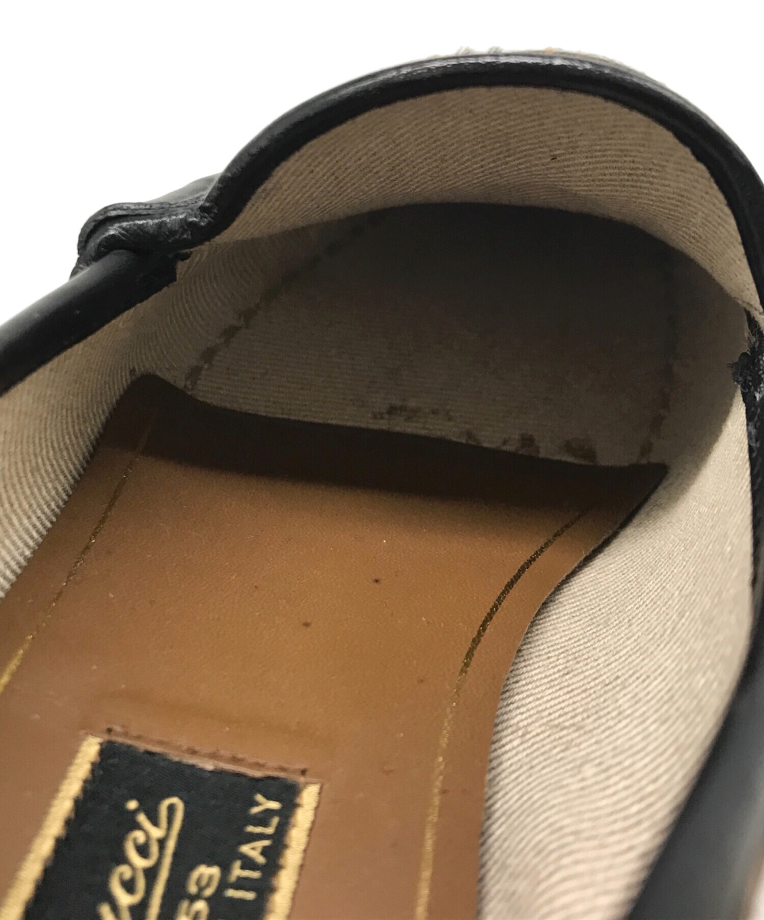 中古・古着通販】GUCCI (グッチ) レオパードローファー ブラウン