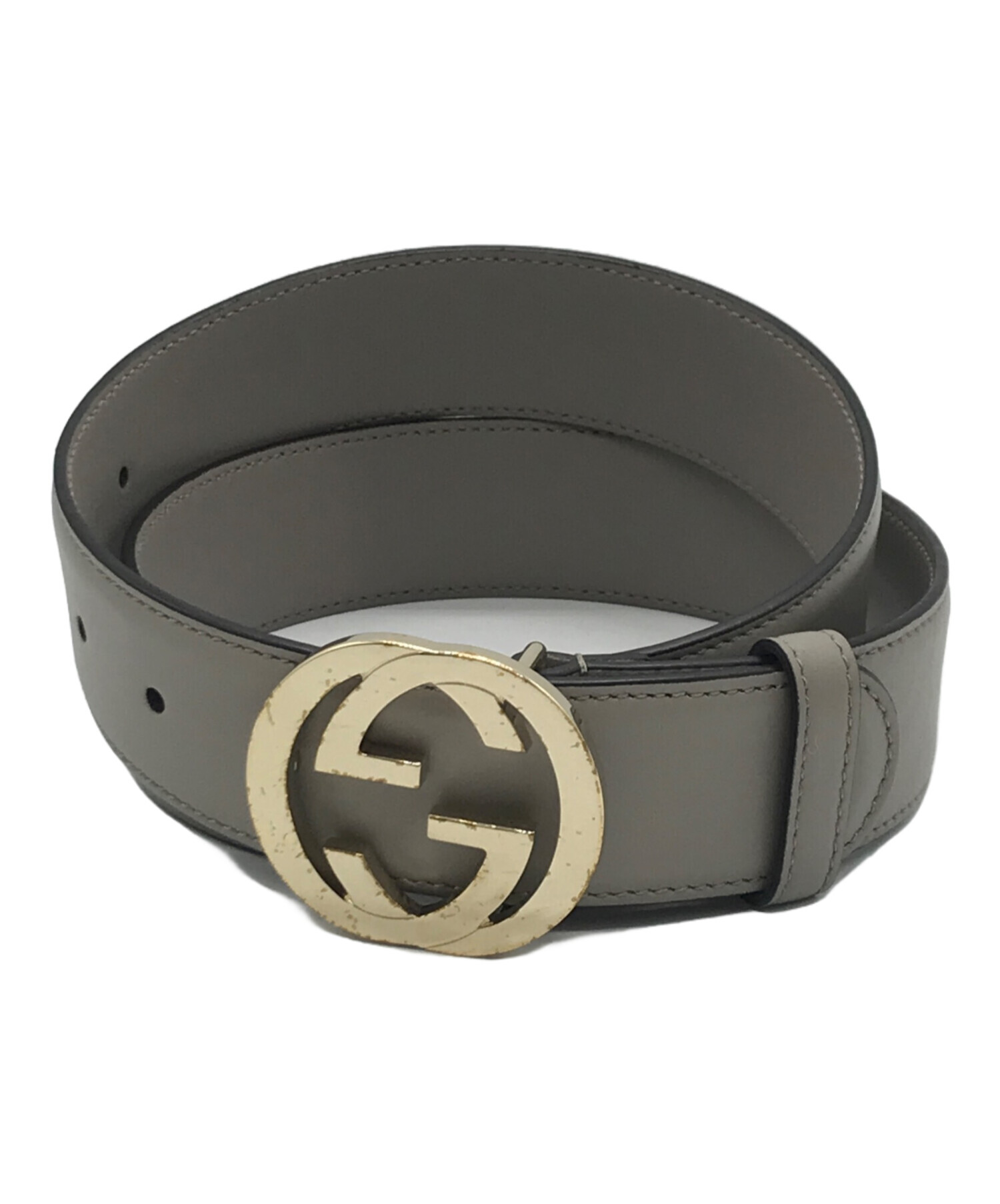 中古・古着通販】GUCCI (グッチ) GGバックルベルト 546386 グレー
