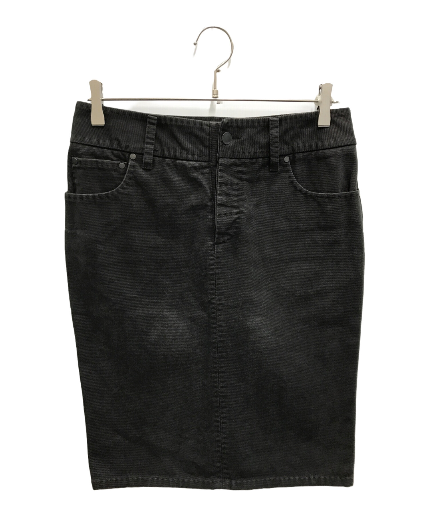 中古・古着通販】GUCCI (グッチ) デニムミニスカート ブラック サイズ  