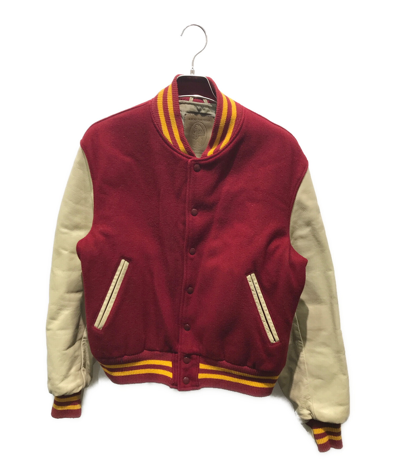 希少好配色80~90sゴールデンベアスタジャン雰囲気抜群◎バーシティジャケット 希少好配色80~90sゴールデンベアスタジャン雰囲気抜群◎バーシティ