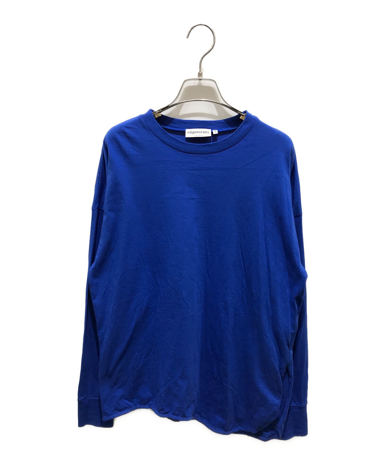 nagonstans 長袖カットソー ネイビー　 Mサイズ 中古・古着通販】nagonstans (ナゴンスタンス) curvy long-sleeves t