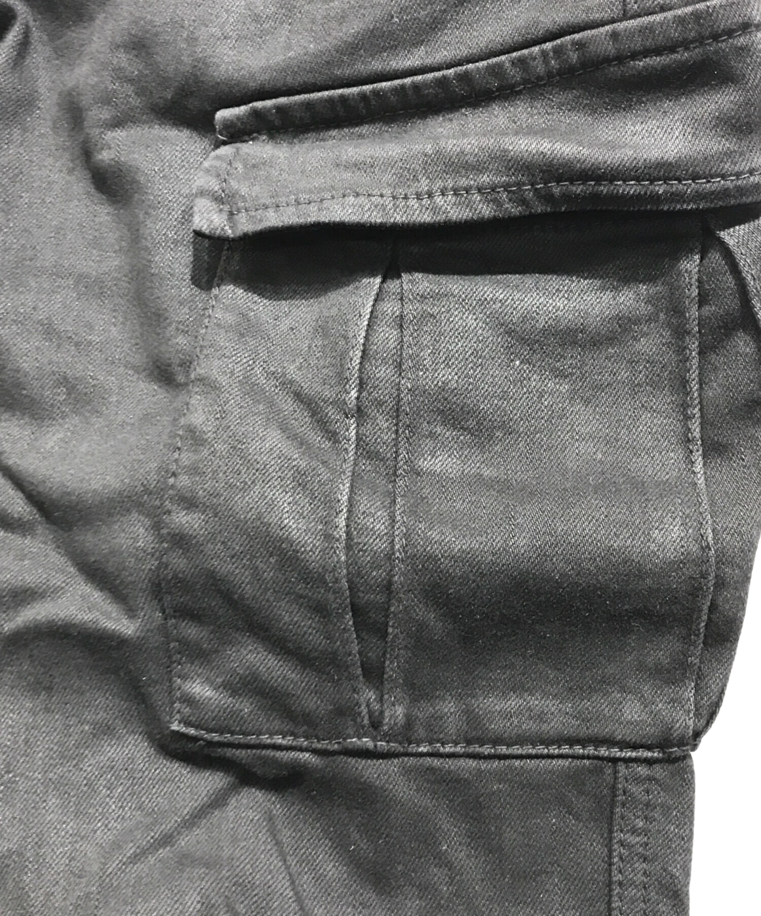 中古・古着通販】LLERU (ルーラ) Wax Cargo Denim ブラック サイズ:W32 