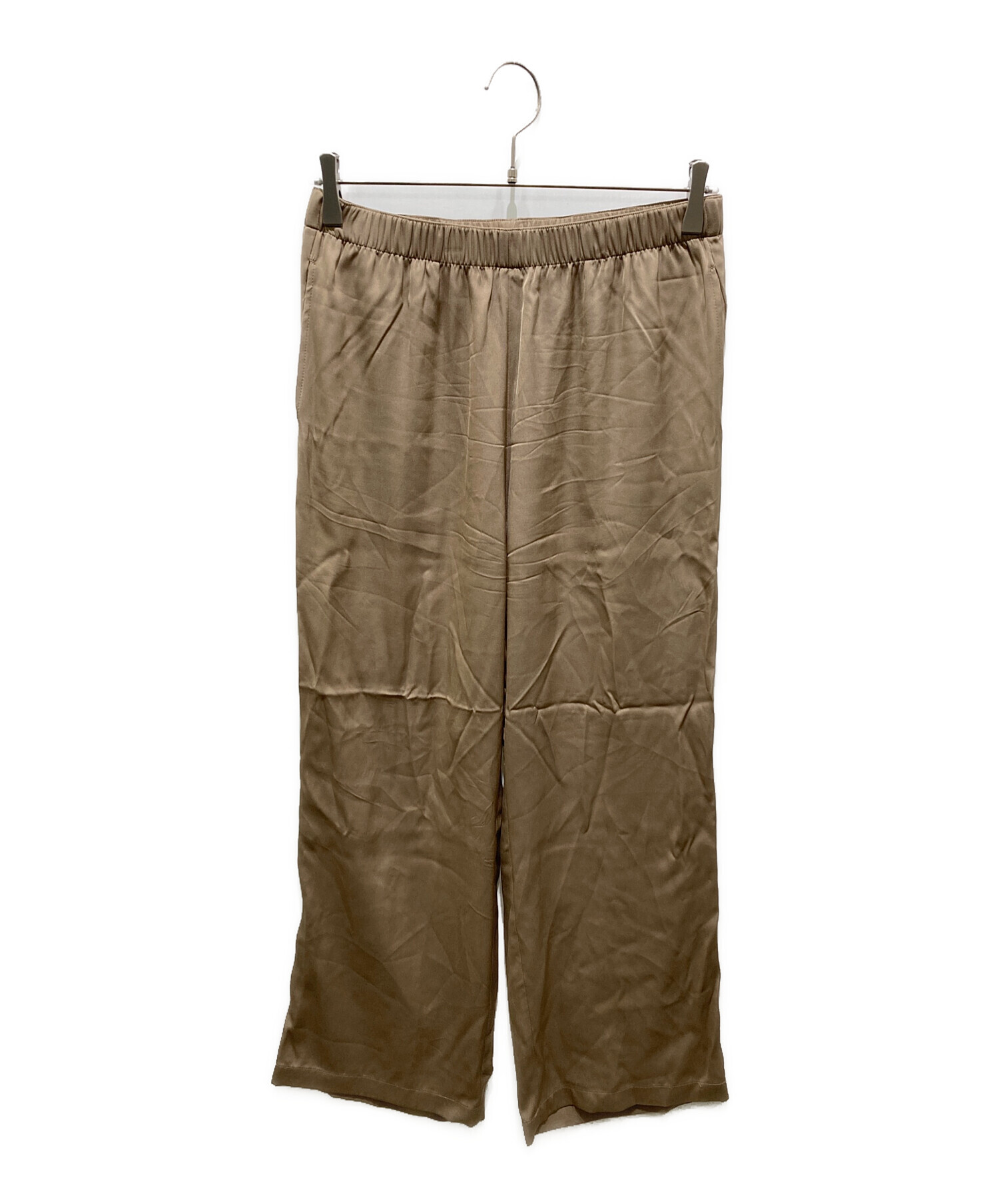 中古・古着通販】MUSE (ミューズ) SILK SATIN EASY パンツ ベージュ