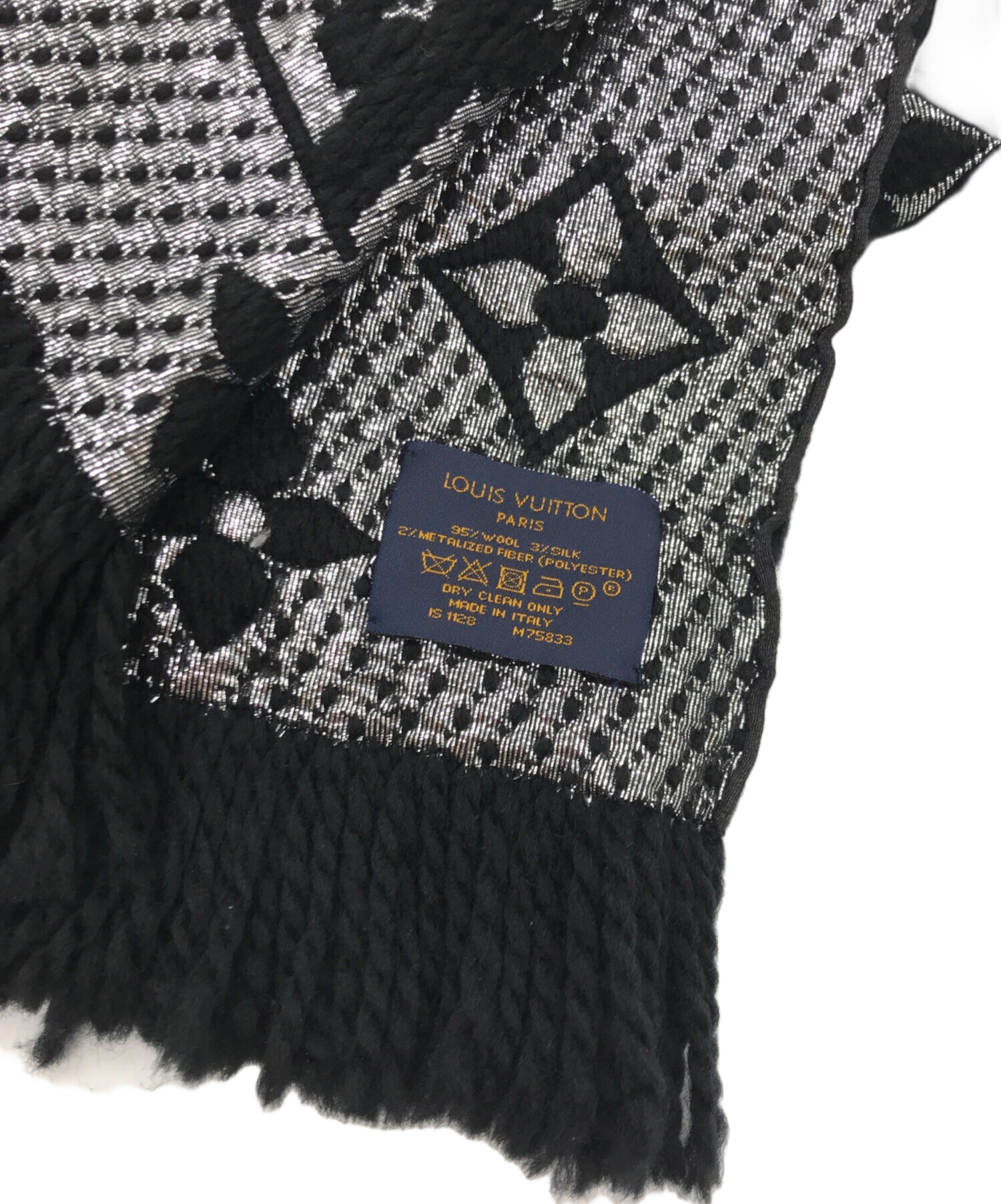 louisvuitton エシャルプ・ロゴマニア シャイン black