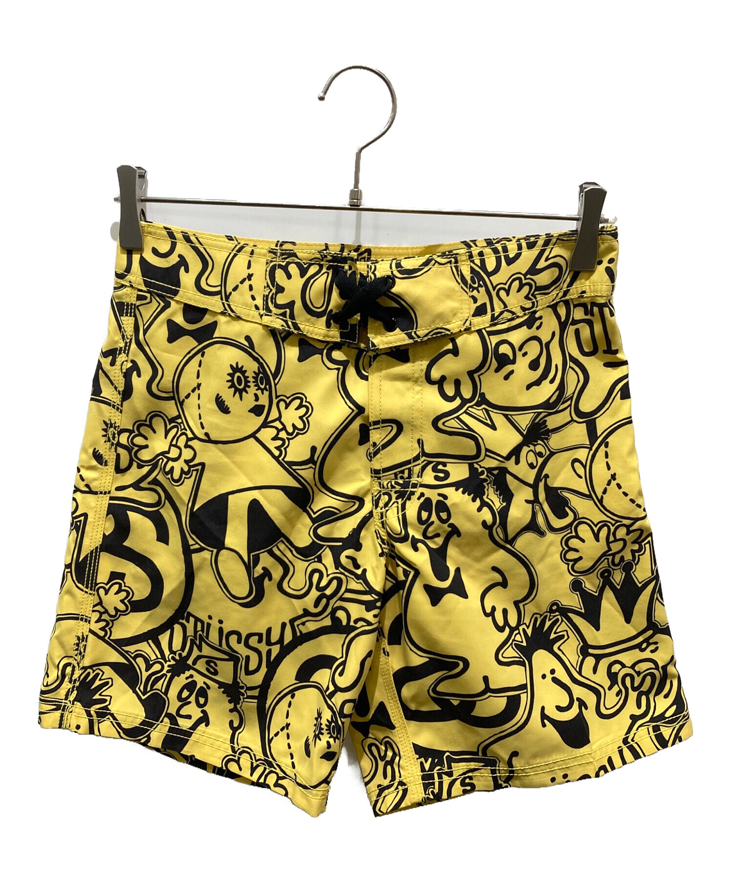 中古・古着通販】stussy (ステューシー) 総柄ショーツ イエロー サイズ