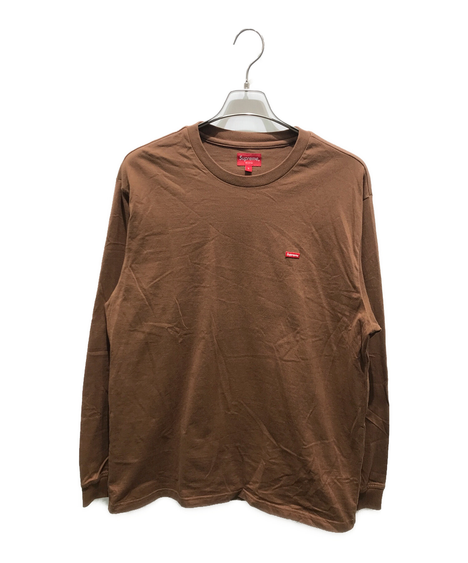 中古・古着通販】SUPREME (シュプリーム) Small Box L/S Tee ブラウン 