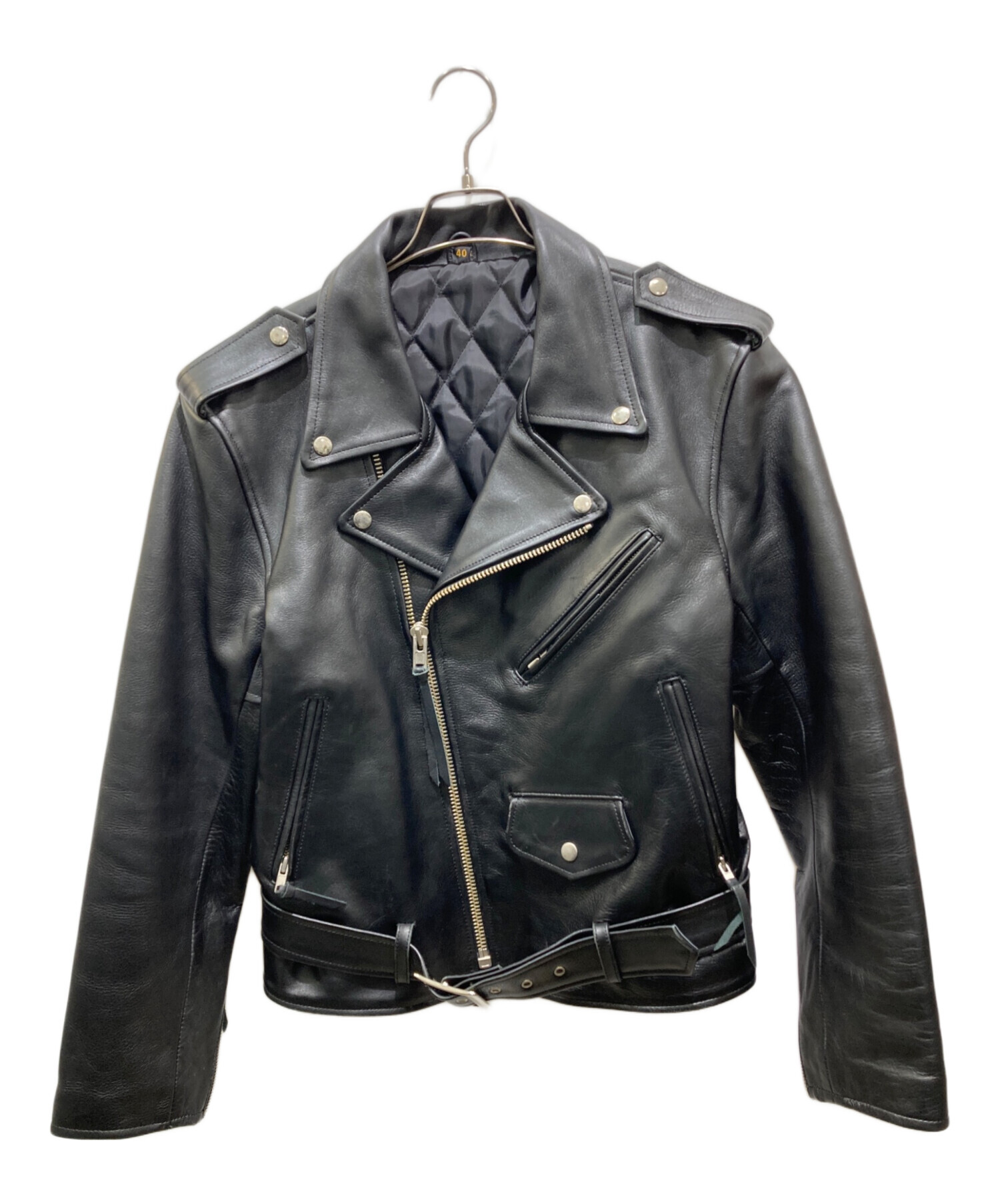 FREEDOM ブラックレザージャケット 38 中古・古着通販】freedom (フリーダム) レザージャケット ブラック