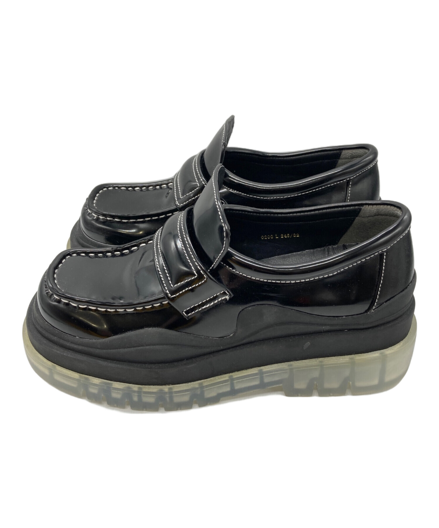 中古・古着通販】SLY (スライ) TANK SOLEローファー ブラック サイズ 