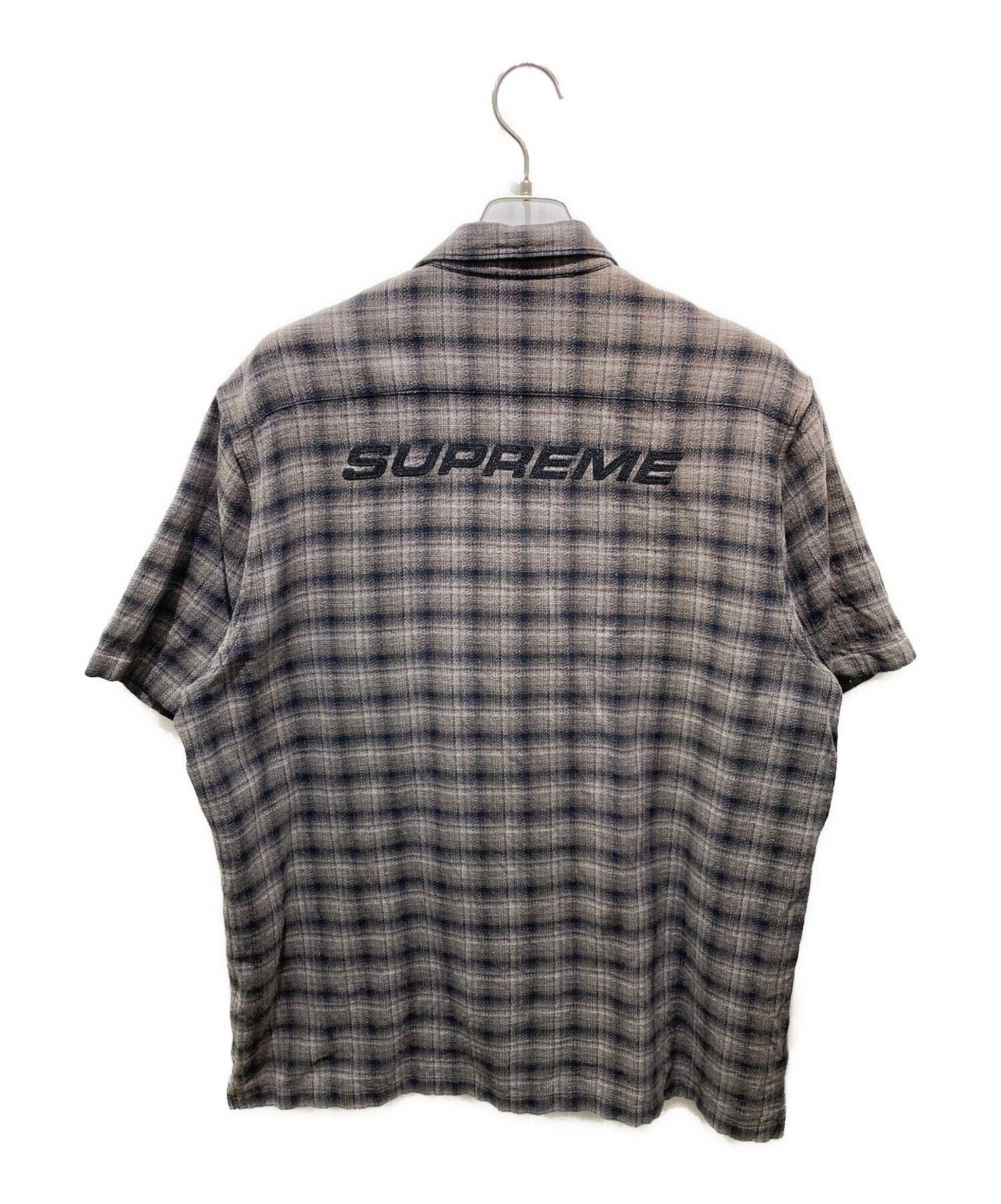 中古・古着通販】SUPREME (シュプリーム) PLAID S/S SHIRT 22SS グレー