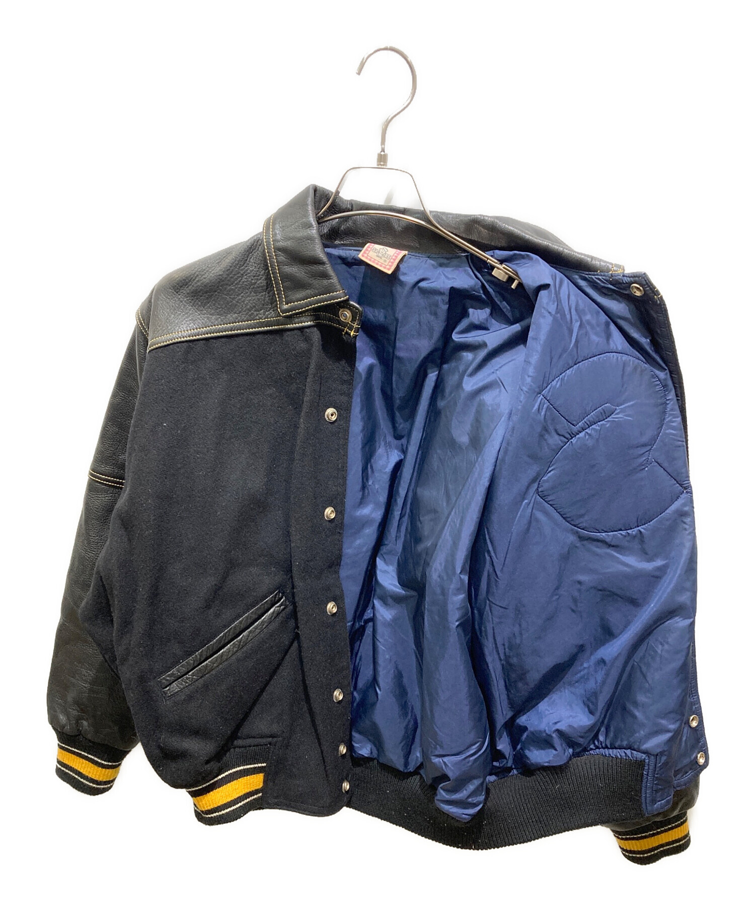 中古・古着通販】sailors (セイラーズ) レザー切替スタジャン ブラック