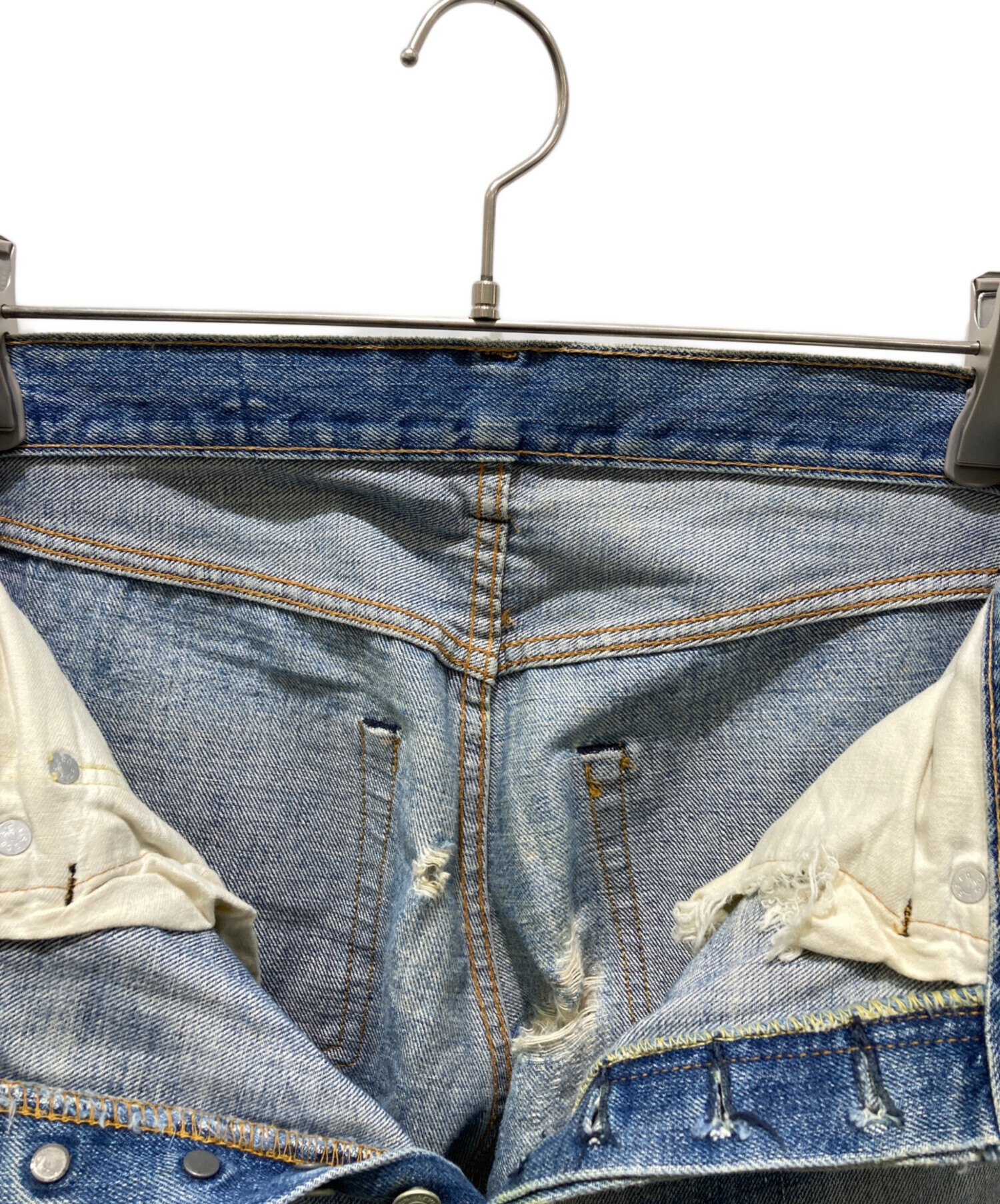 中古・古着通販】LEVI'S (リーバイス) 66前期デニムパンツ ボタン裏6