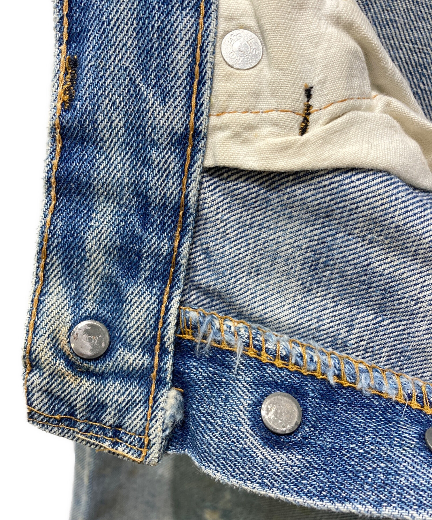 中古・古着通販】LEVI'S (リーバイス) 66前期デニムパンツ ボタン裏6