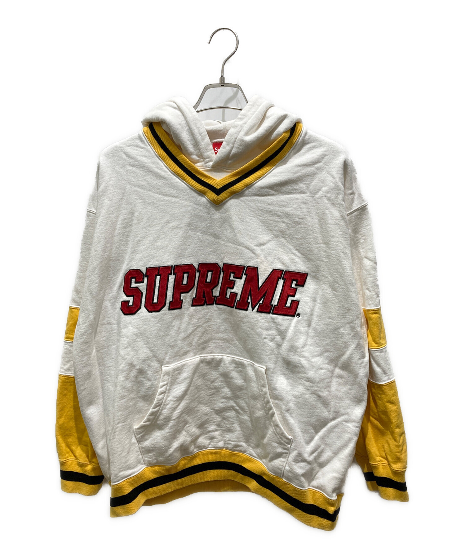 HOCKEY スウェット　パーカー　Supreme SS15 Supreme Hooded Hockey Pullover Top Black/Red/White Men's Size