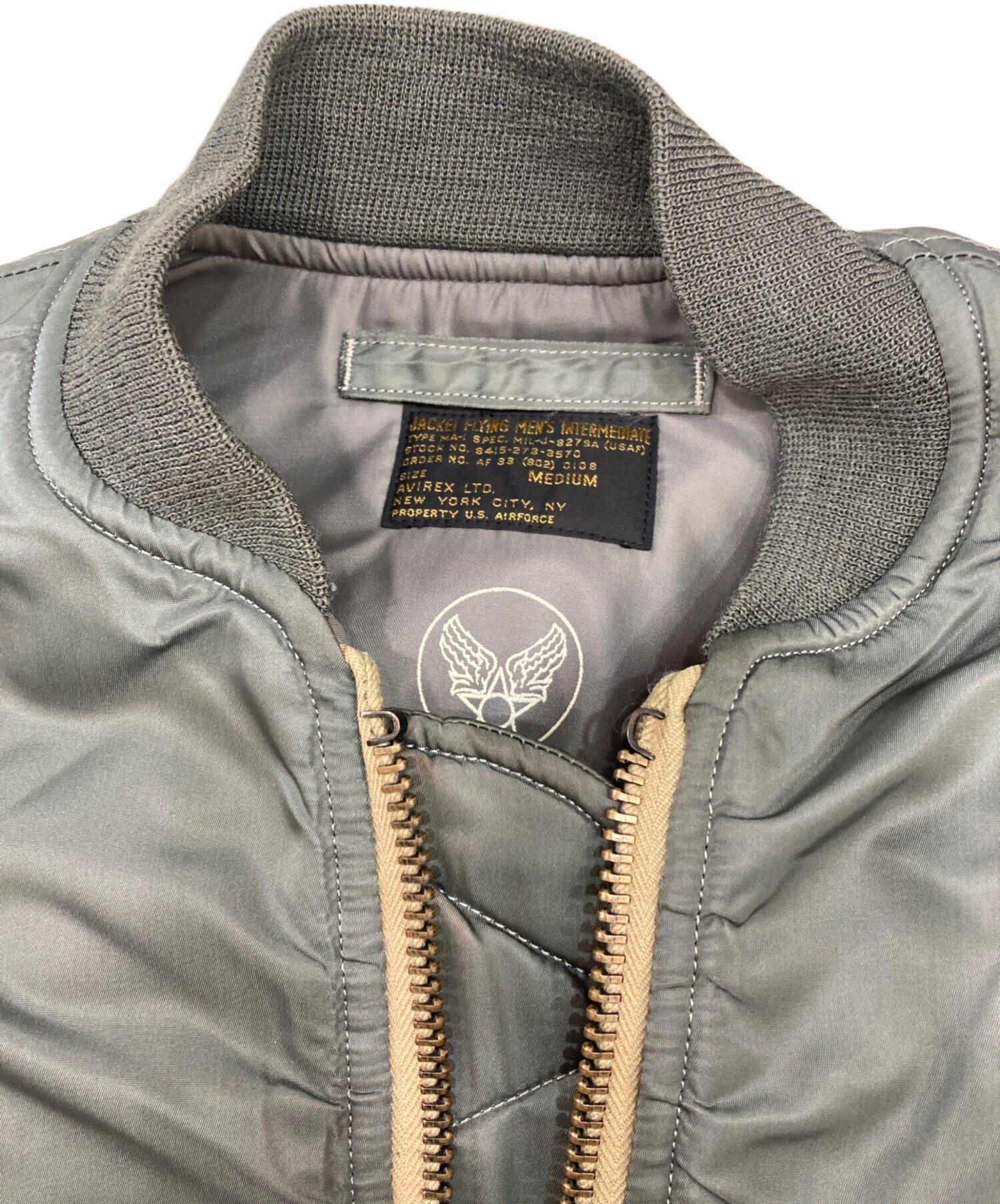 中古・古着通販】AVIREX (アヴィレックス) MA-1ジャケット グリーン