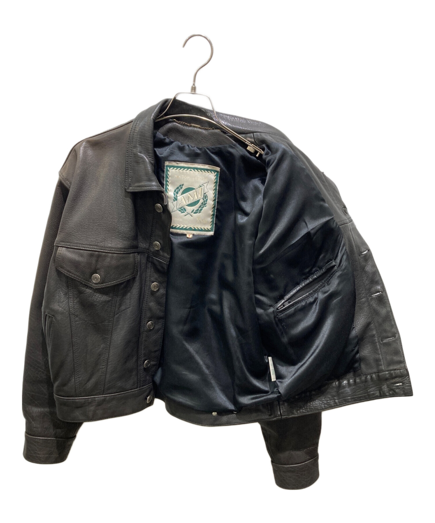 中古・古着通販】AMI LONDON (エーエムアイロンドン) トラッカーレザー