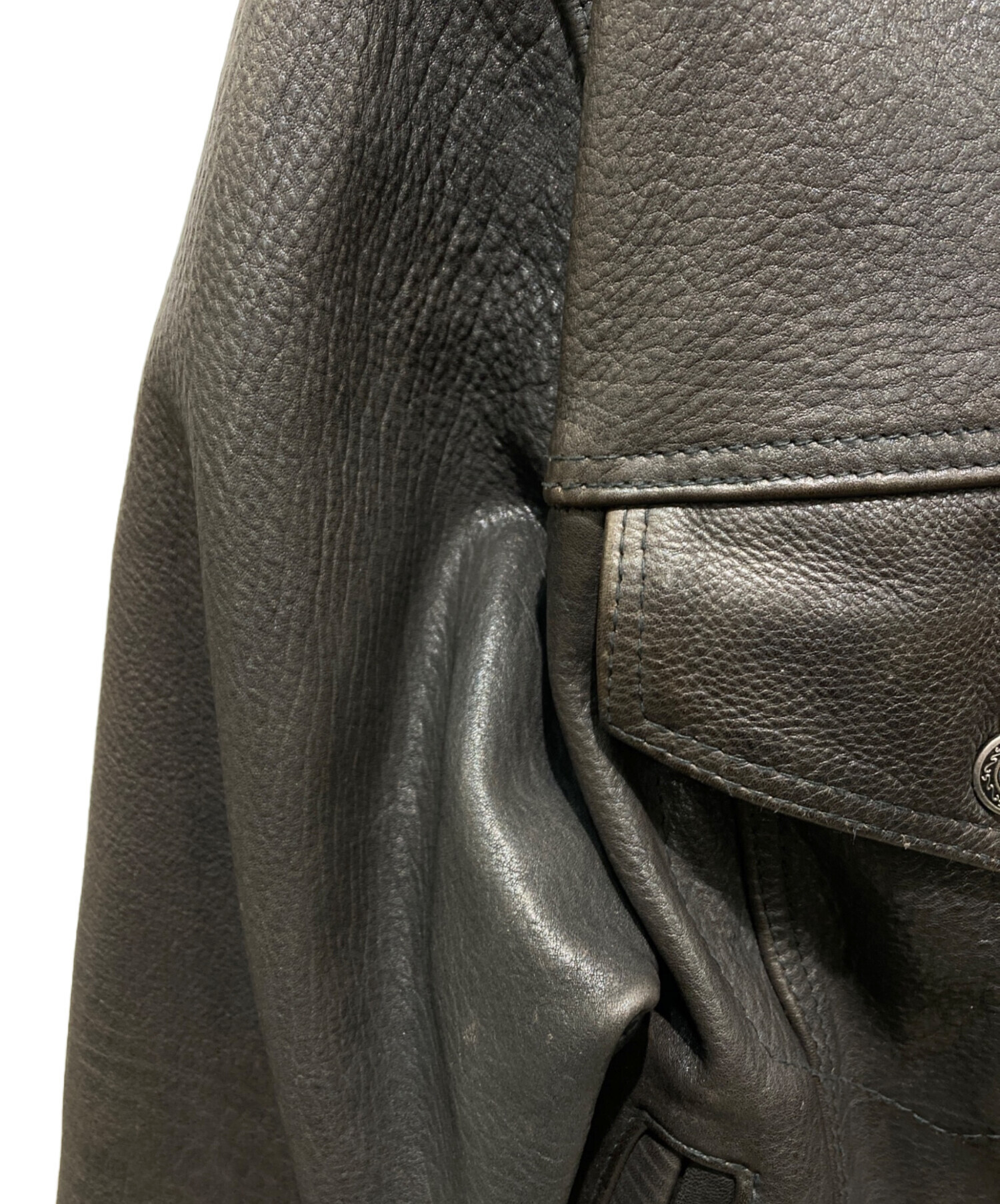 中古・古着通販】AMI LONDON (エーエムアイロンドン) トラッカーレザー