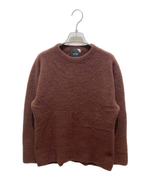 良品 ATON エイトン カシミヤ100％ クルーネック ニット プルオーバー セーター サイズ2 ブラウンべージュ レディース 古着 中古 USED 3006009527255048_01_4892w.jpeg
