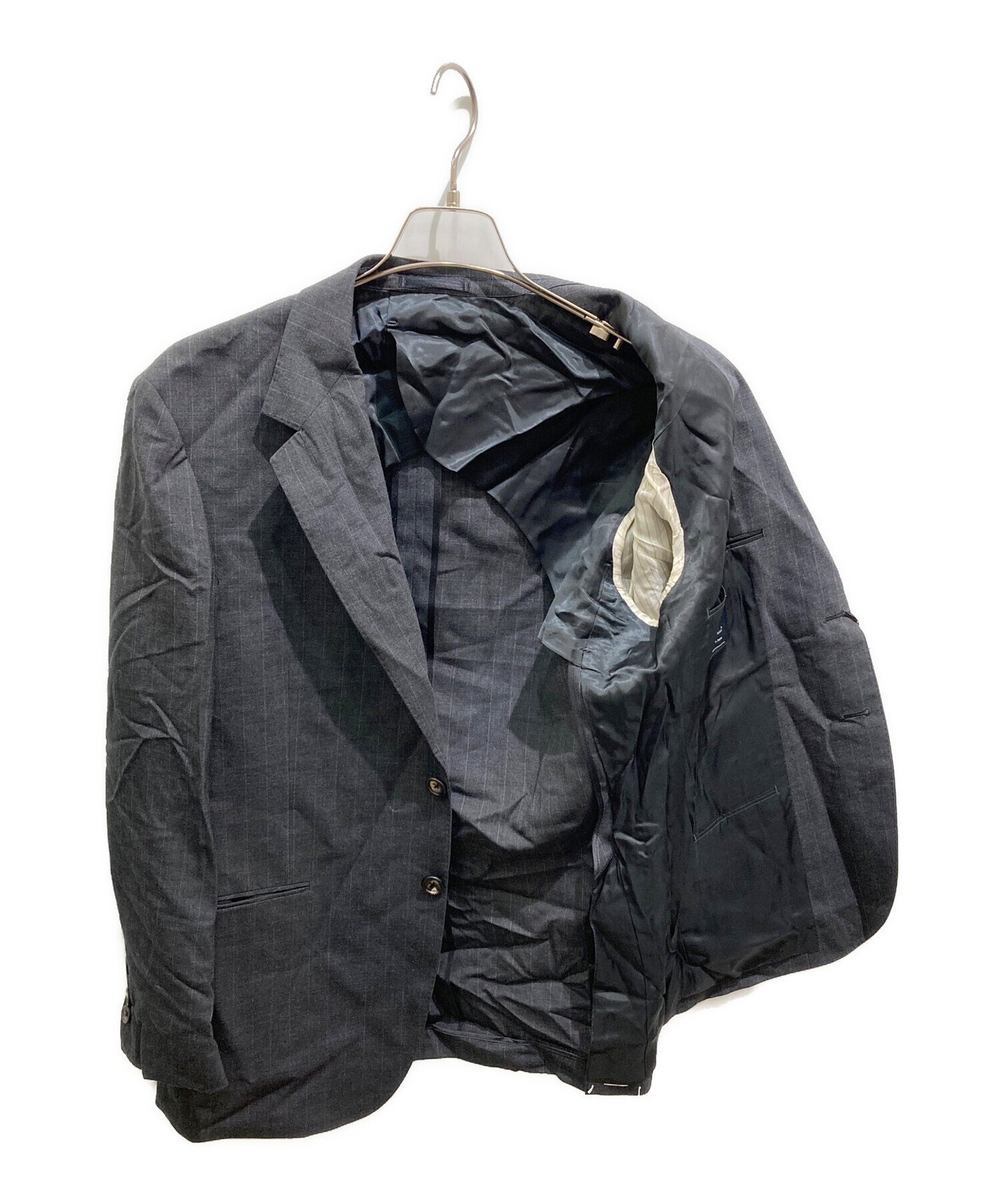 【美品】セヴィルロウ フランス生地 ゆったりサイズ セットアップ スーツ AB5 中古・古着通販】SAVILE ROW (サヴィル・ロウ) 2Bストライプ