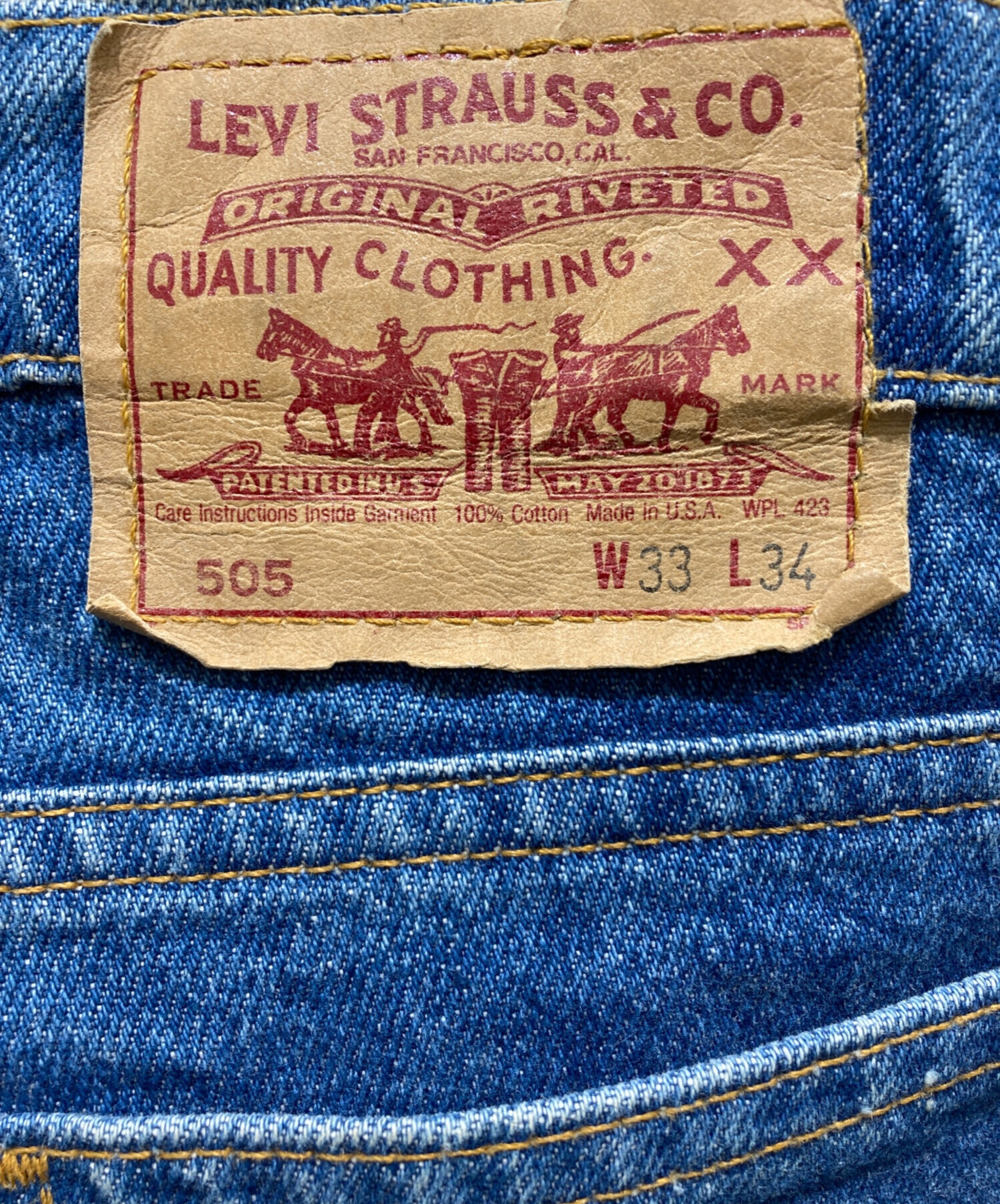 中古・古着通販】LEVI'S (リーバイス) 505デニムパンツ 80'S ボタン裏
