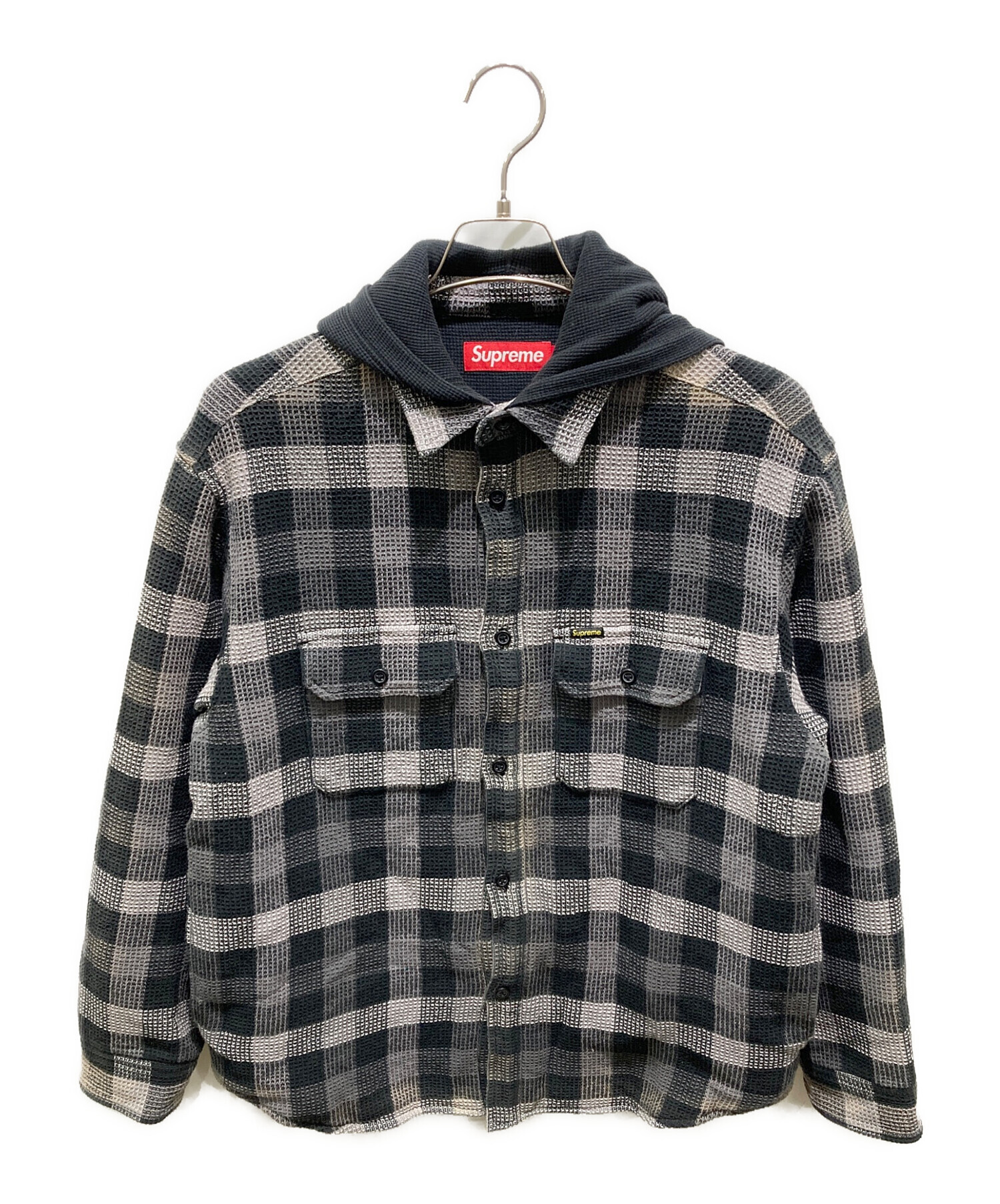 中古・古着通販】Supreme (シュプリーム) Waffle Plaid Hooded Shirt