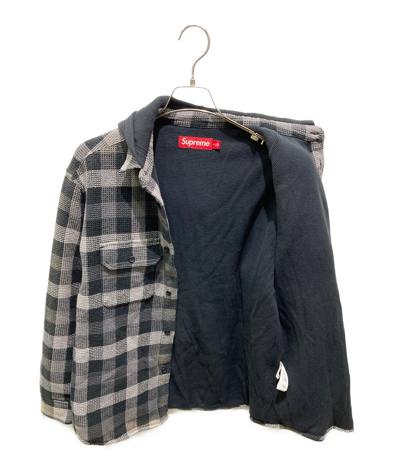 中古・古着通販】Supreme (シュプリーム) Waffle Plaid Hooded Shirt