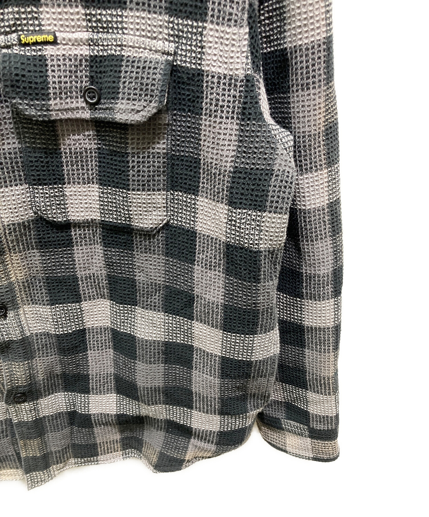 中古・古着通販】Supreme (シュプリーム) Waffle Plaid Hooded Shirt
