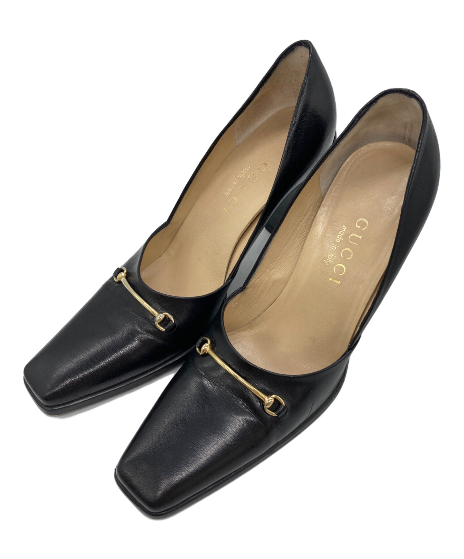 中古・古着通販】GUCCI (グッチ) ヒールパンプス 101 4302 ブラック 