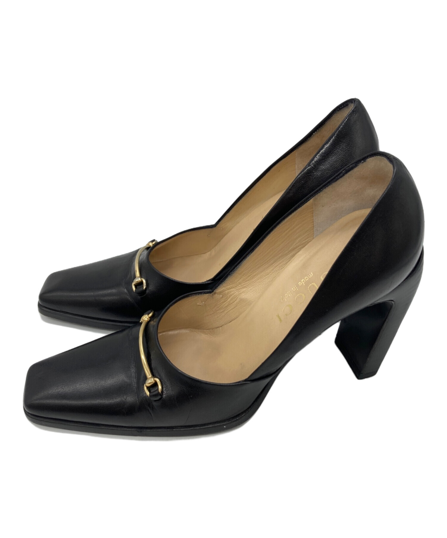 中古・古着通販】GUCCI (グッチ) ヒールパンプス 101 4302 ブラック 