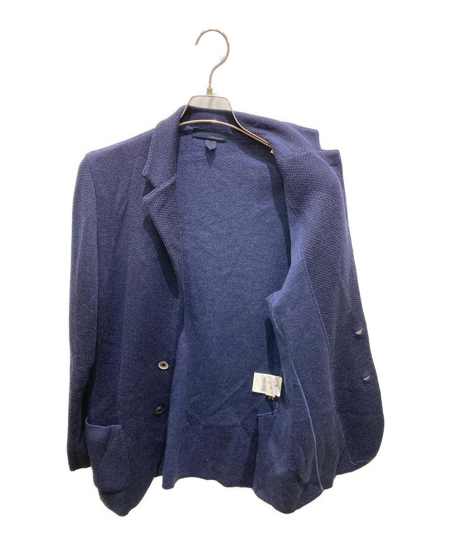 LARDINI/新品未使用秋冬ウールミラノリブ2Bニットジャケット　サイズM 中古・古着通販】LARDINI (ラルディーニ) ウールミラノリブソリッド2B