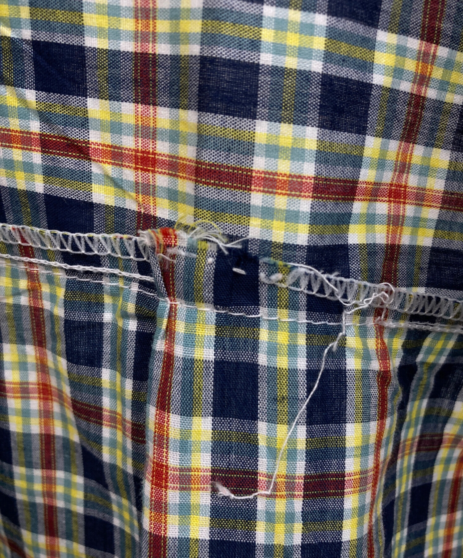 中古・古着通販】stussy (ステューシー) 半袖チェックシャツ 90's 紺