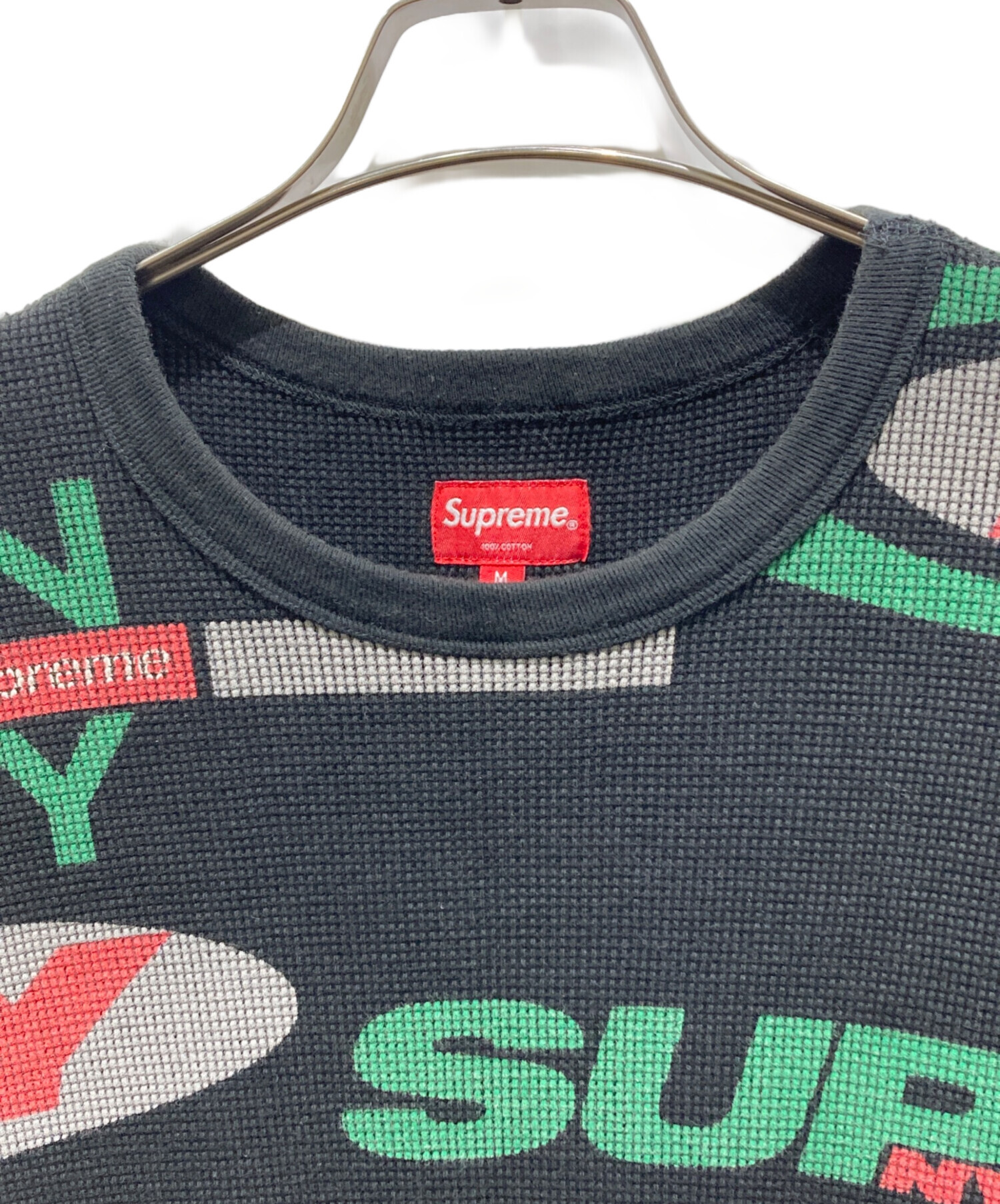 中古・古着通販】SUPREME (シュプリーム) NY Waffle Thermal ブラック 